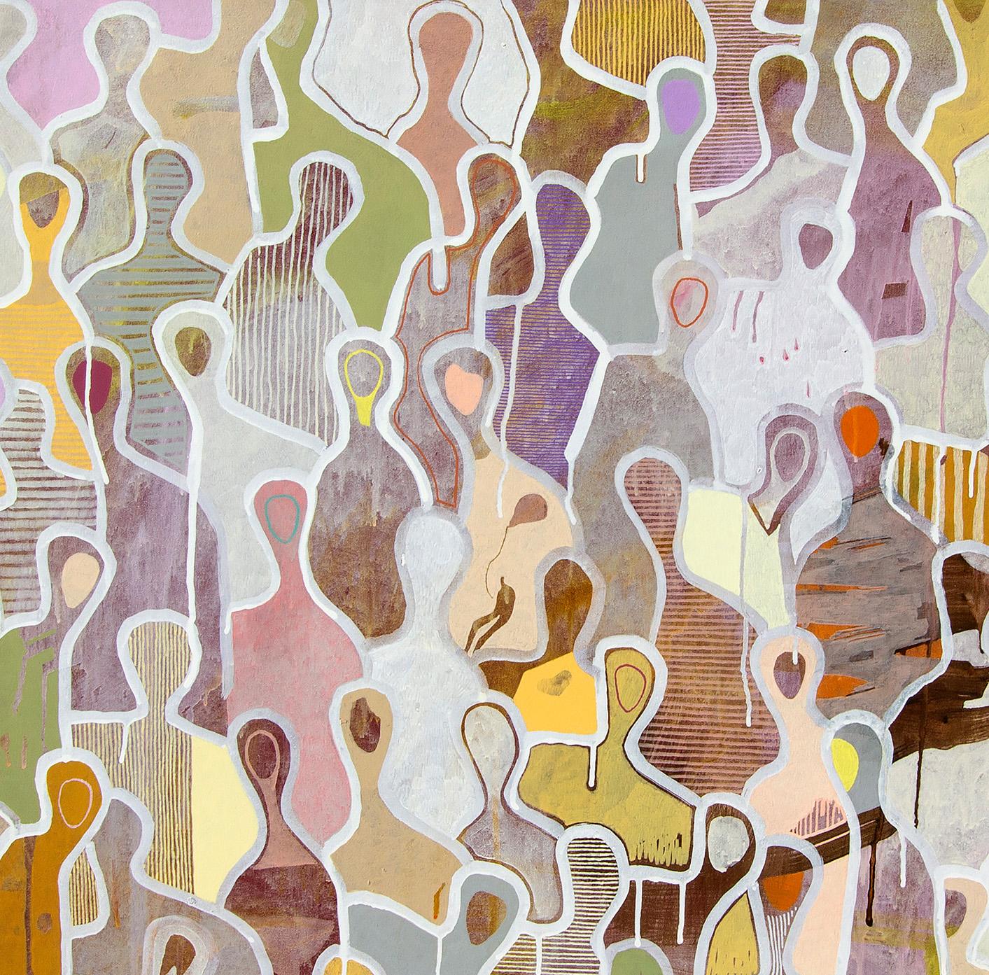 Quand l'amour s'attarde dans l'air Gaetan de Seguin - Peinture figurative contemporaine en vente 4