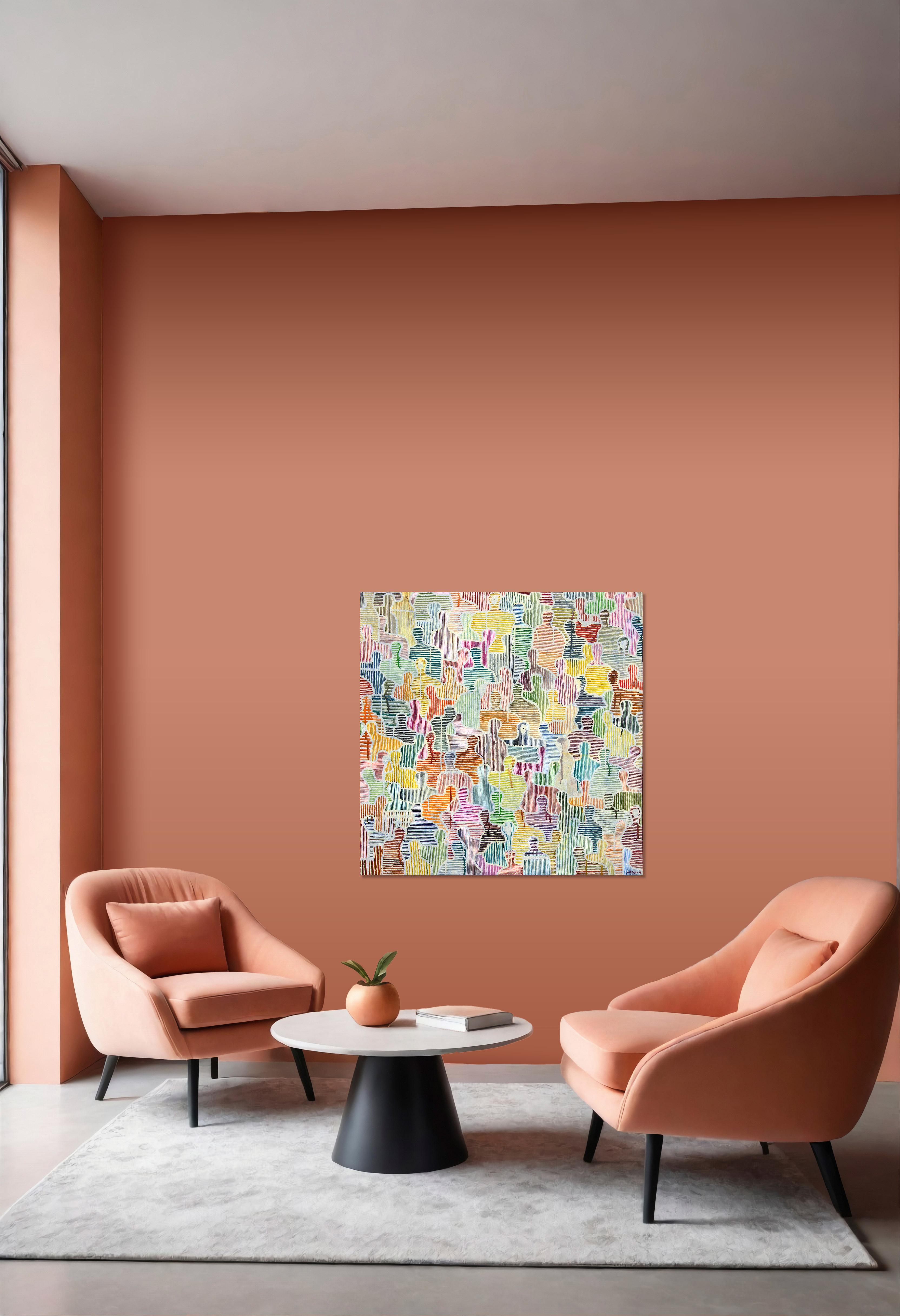 Susurros de primavera entre nosotros de Gaetan de Seguin Pintura figurativa contemporánea en venta 5
