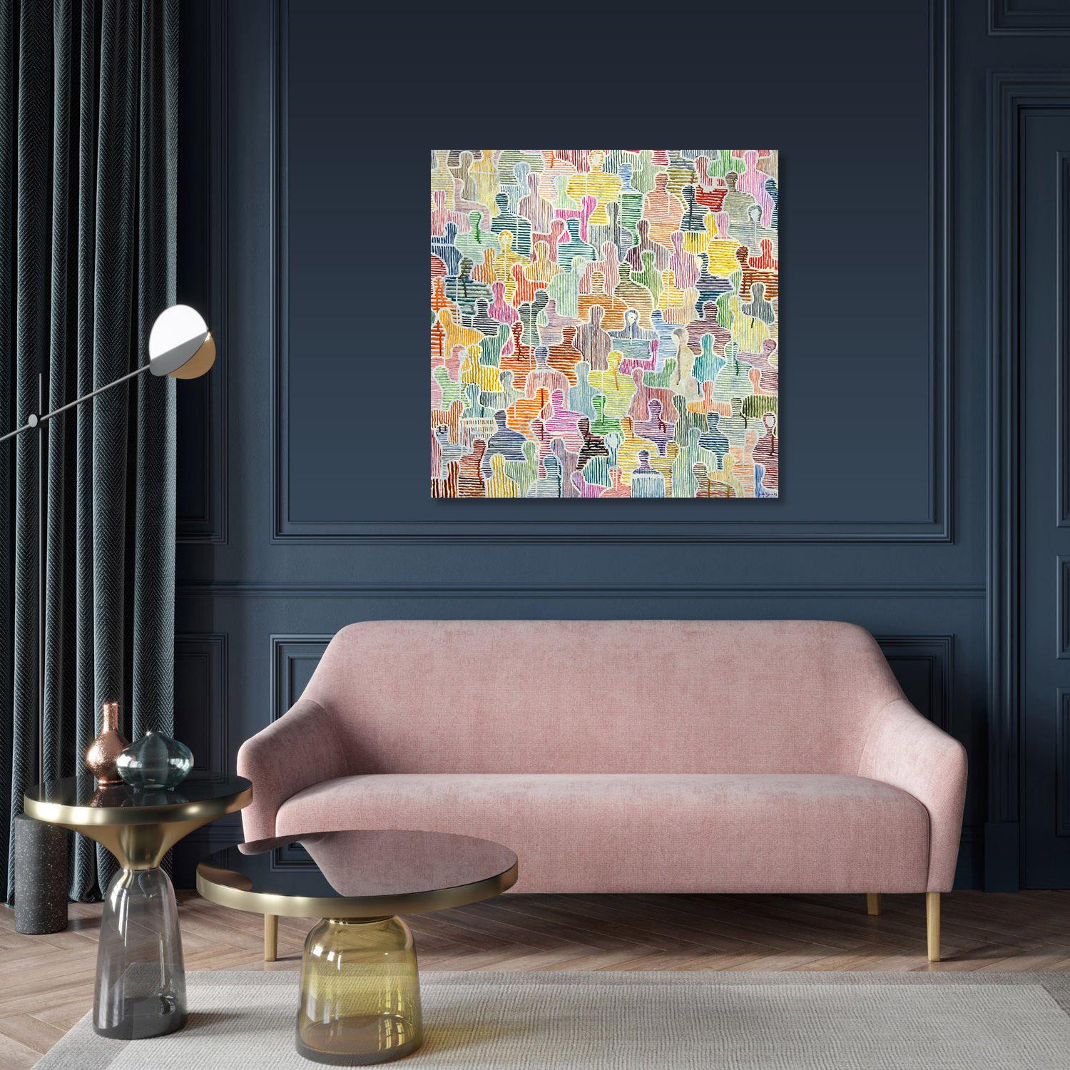 Susurros de primavera entre nosotros de Gaetan de Seguin Pintura figurativa contemporánea en venta 2