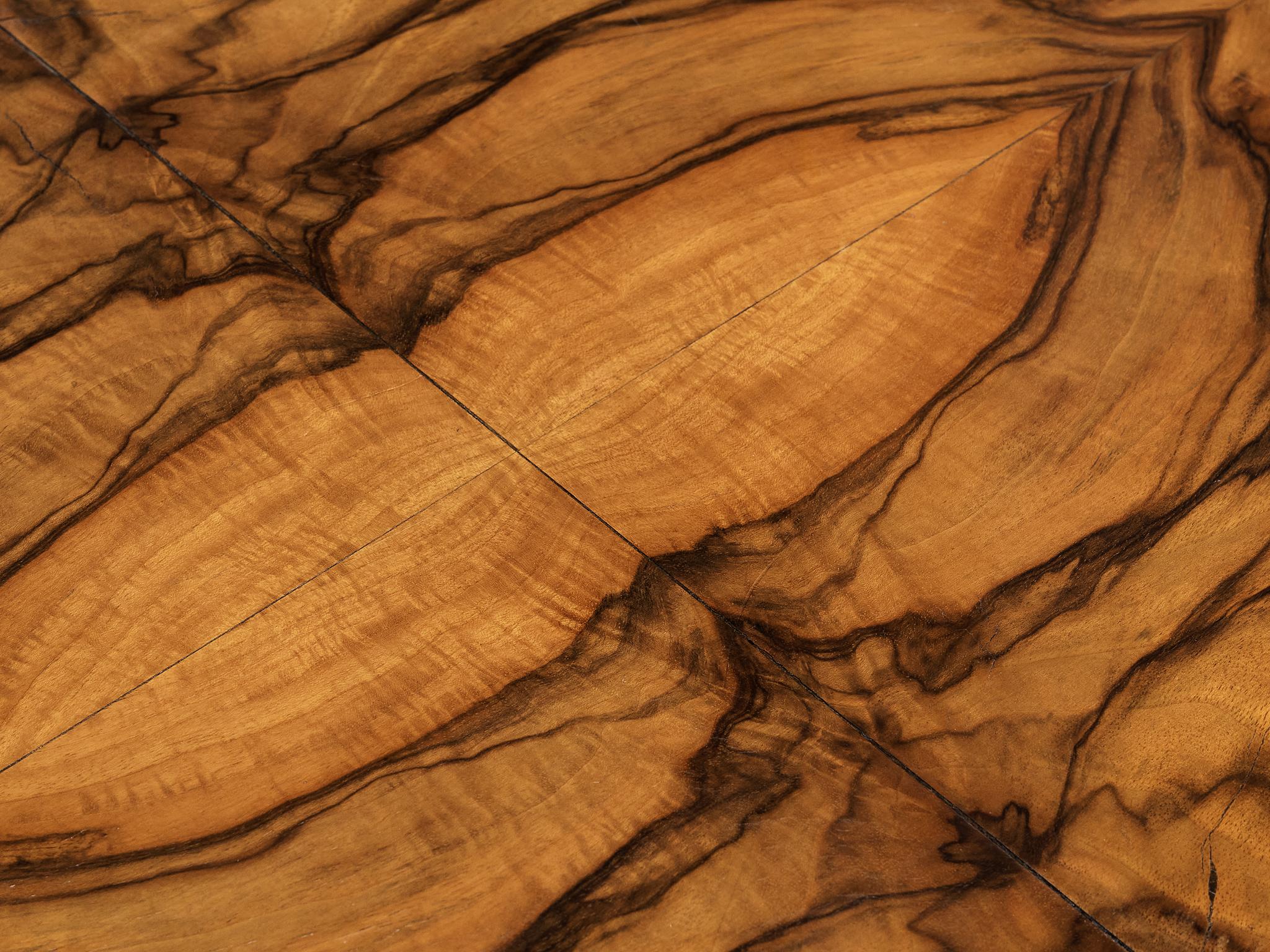 Gaetano Borsani para Atelier di Varedo Tocador con taburete en nogal Burl en venta 4