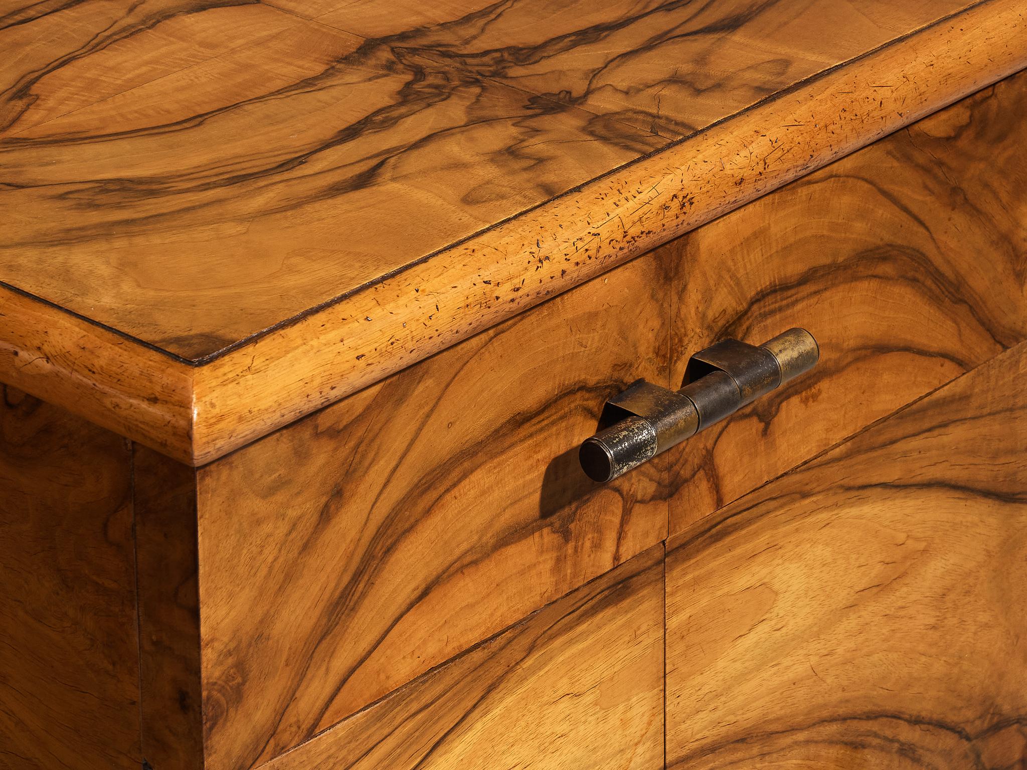 Gaetano Borsani para Atelier di Varedo Tocador con taburete en nogal Burl en venta 1
