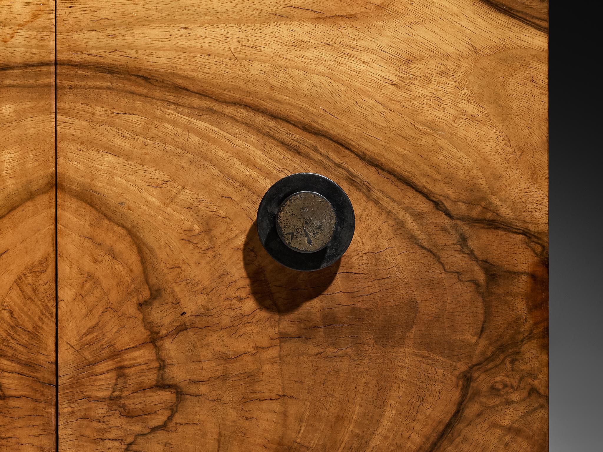 Gaetano Borsani para Atelier di Varedo Tocador con taburete en nogal Burl en venta 2