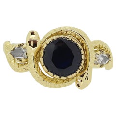 Gaetano Chiavetta Sapphire and Diamond Double Snake Ring