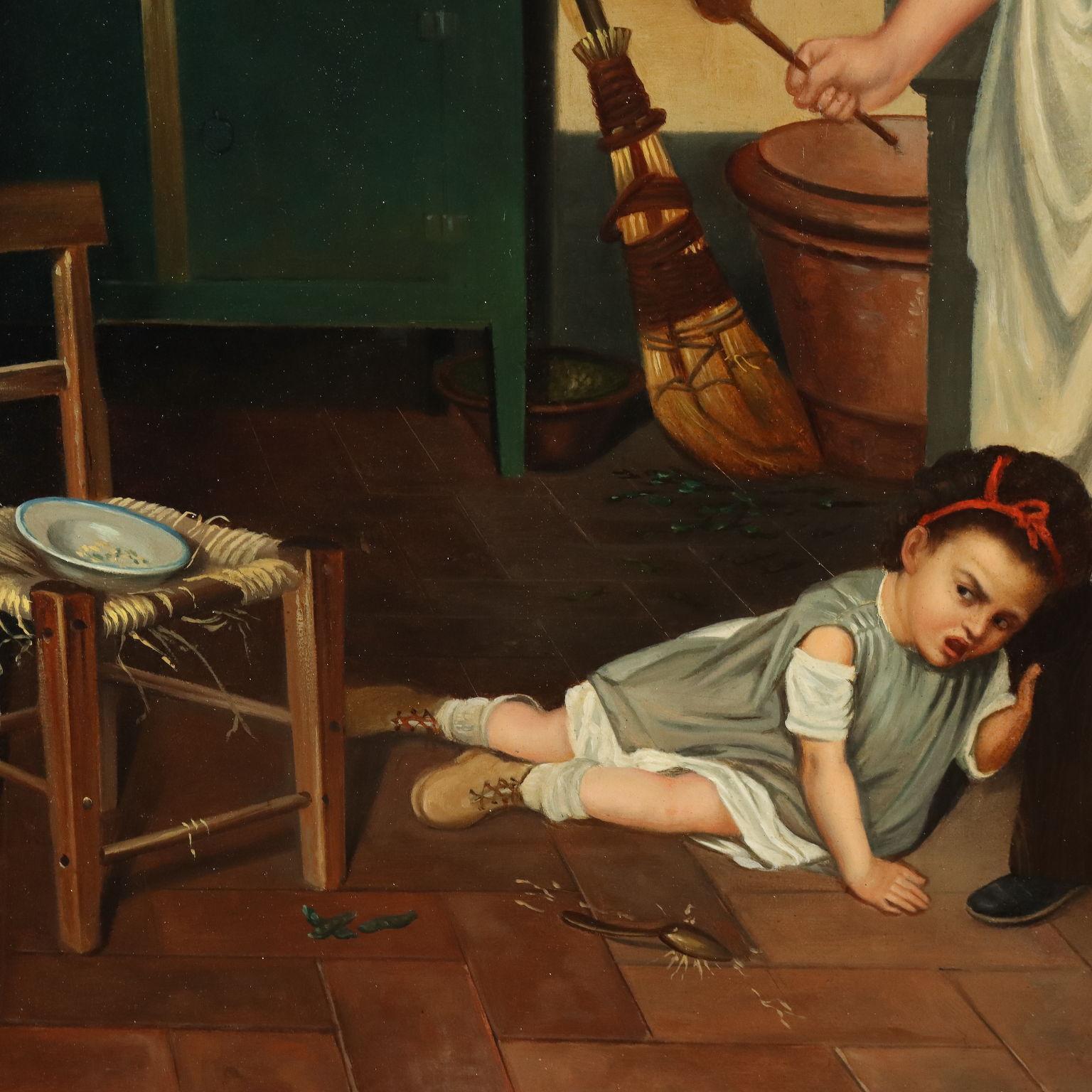 Dipinto Copia da Gaetano Chierici La Maschera XX secolo 4