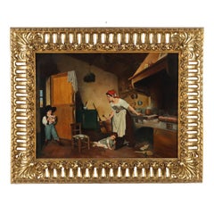 Dipinto Copia da Gaetano Chierici La Maschera XX secolo