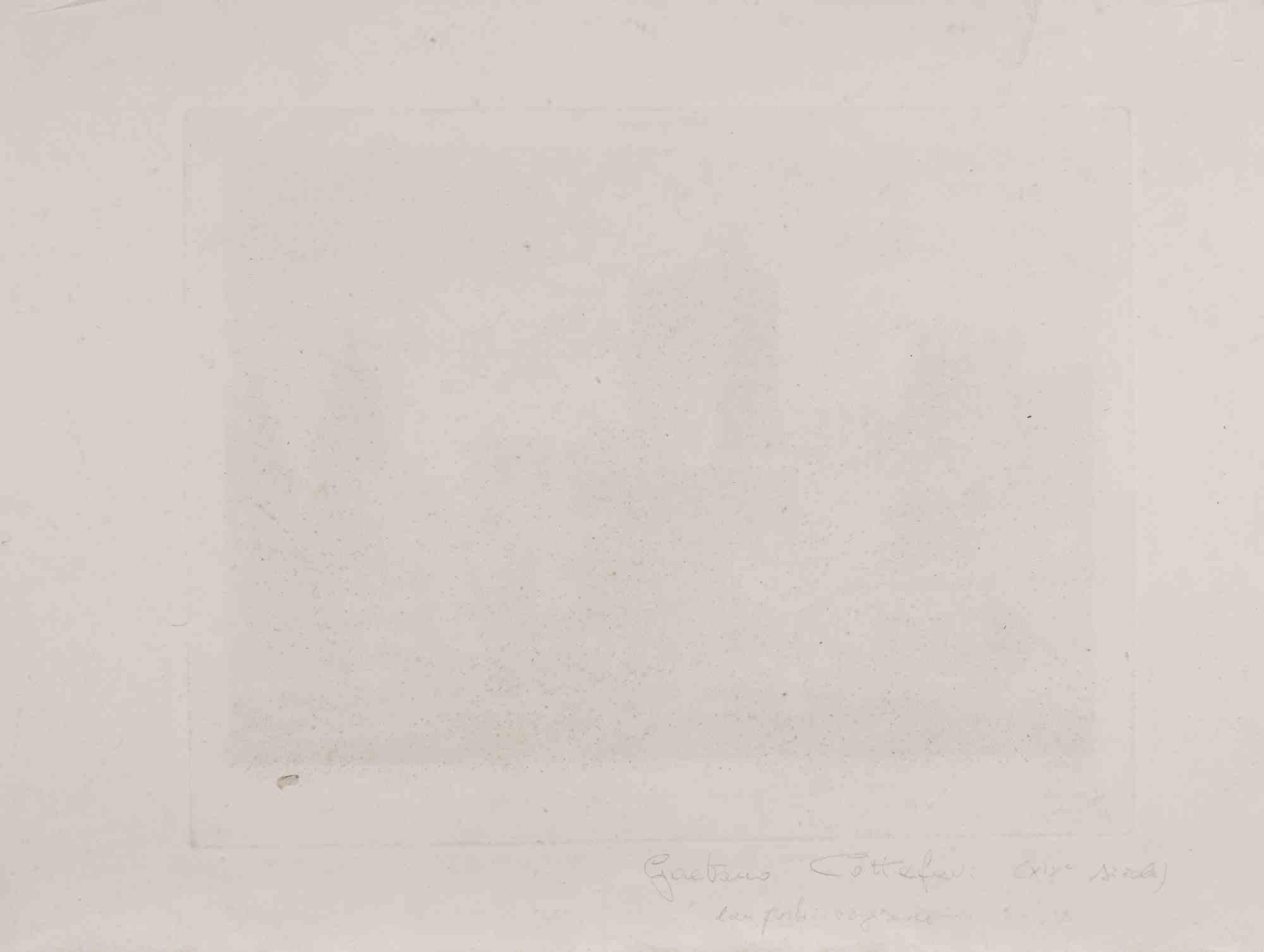 View of Porta Tiburtina oggi di... - Etching by Gaetano Cottafavi - 1835 For Sale 1