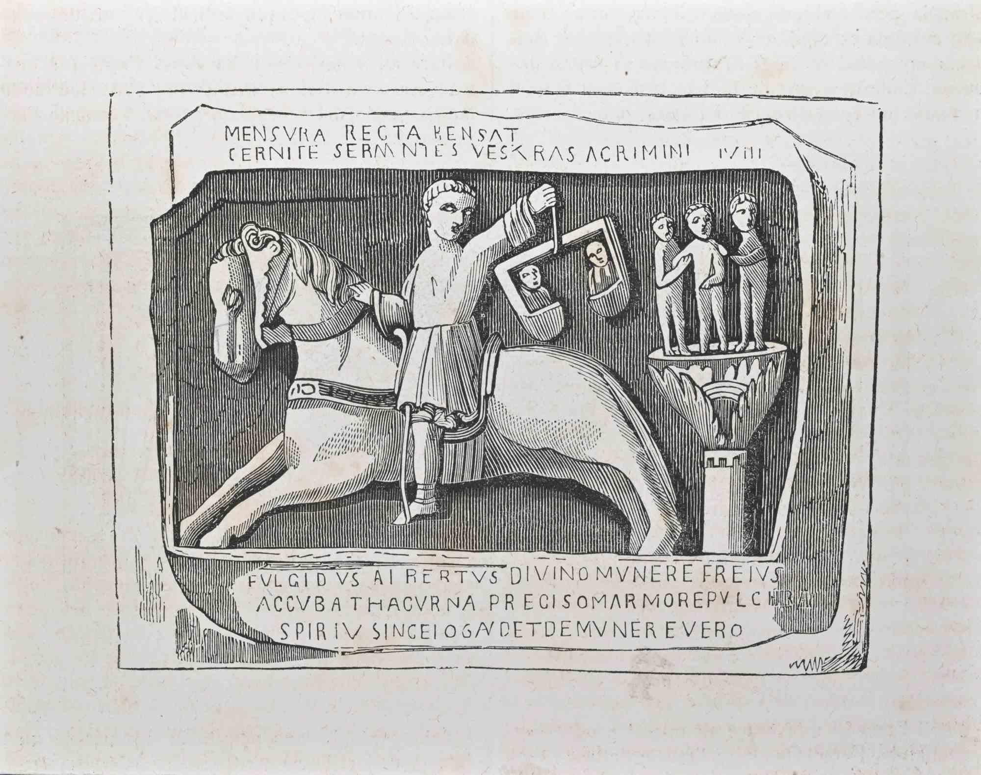 Tomb of the Blessed Alberto da Bergamo is an artwork realized by the artist Gaetano Giarre in 1844 ( 1797-1847).

Black and white etching.

The artwork depicts the Tomb of the Blessed Alberto da Bergamo, 13th century. Marble sculptures with man on