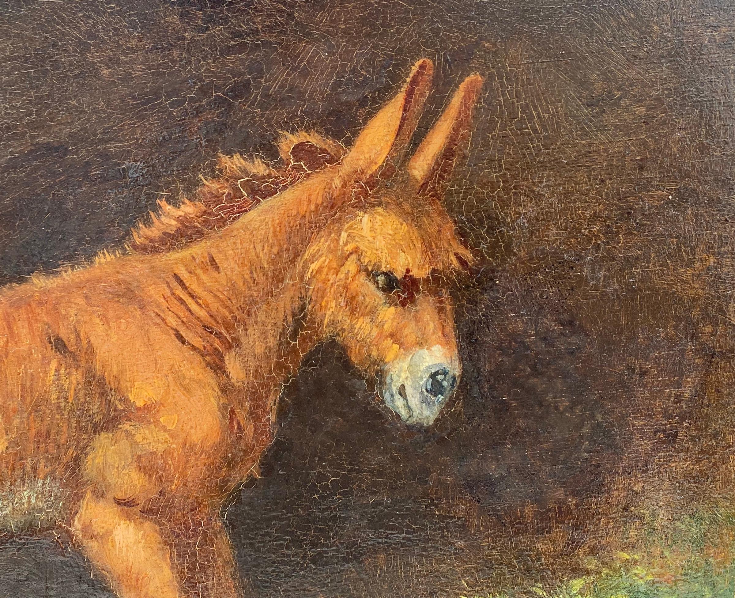 donkey on horse painting