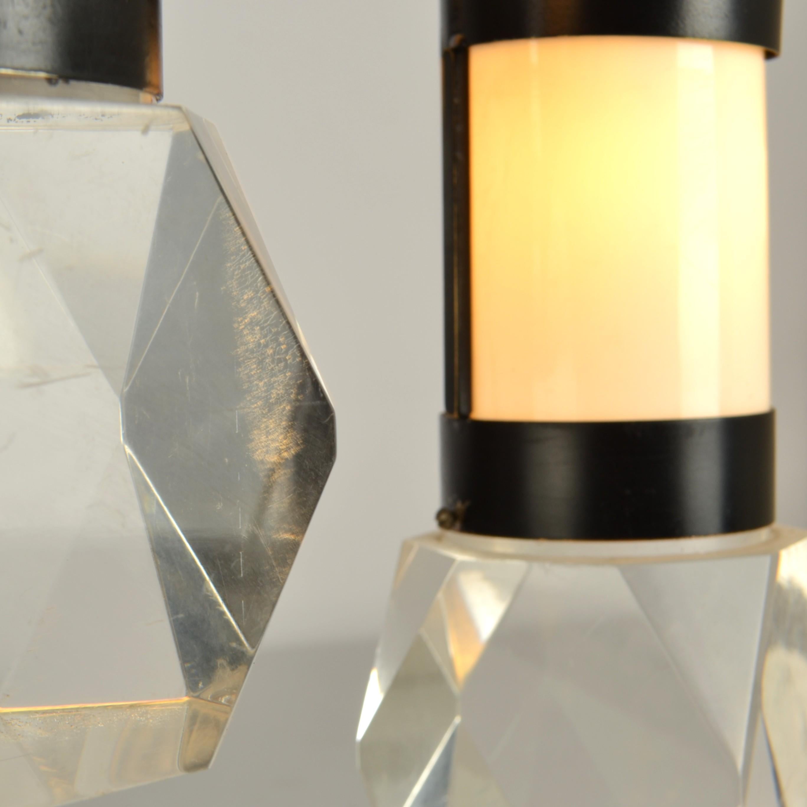 Gaetano Missaglia Chandelier with Four Pendants For Sale 6
