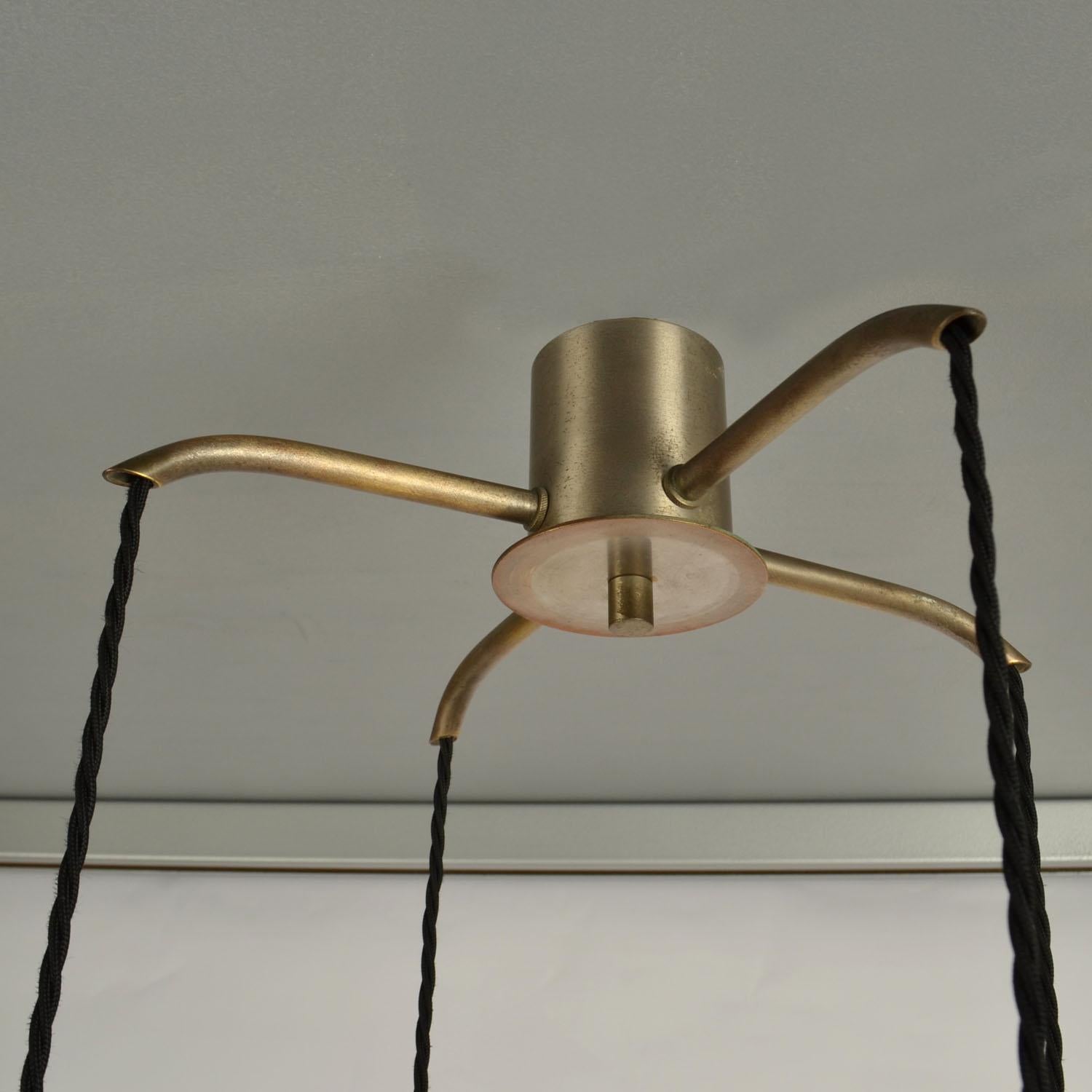 Gaetano Missaglia Chandelier with Four Pendants For Sale 8