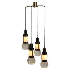 Gaetano Missaglia Chandelier with Four Pendants