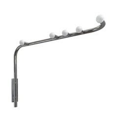 Gaetano Missaglia Style Sculptural Chrome Swing Arm Wall Sconce