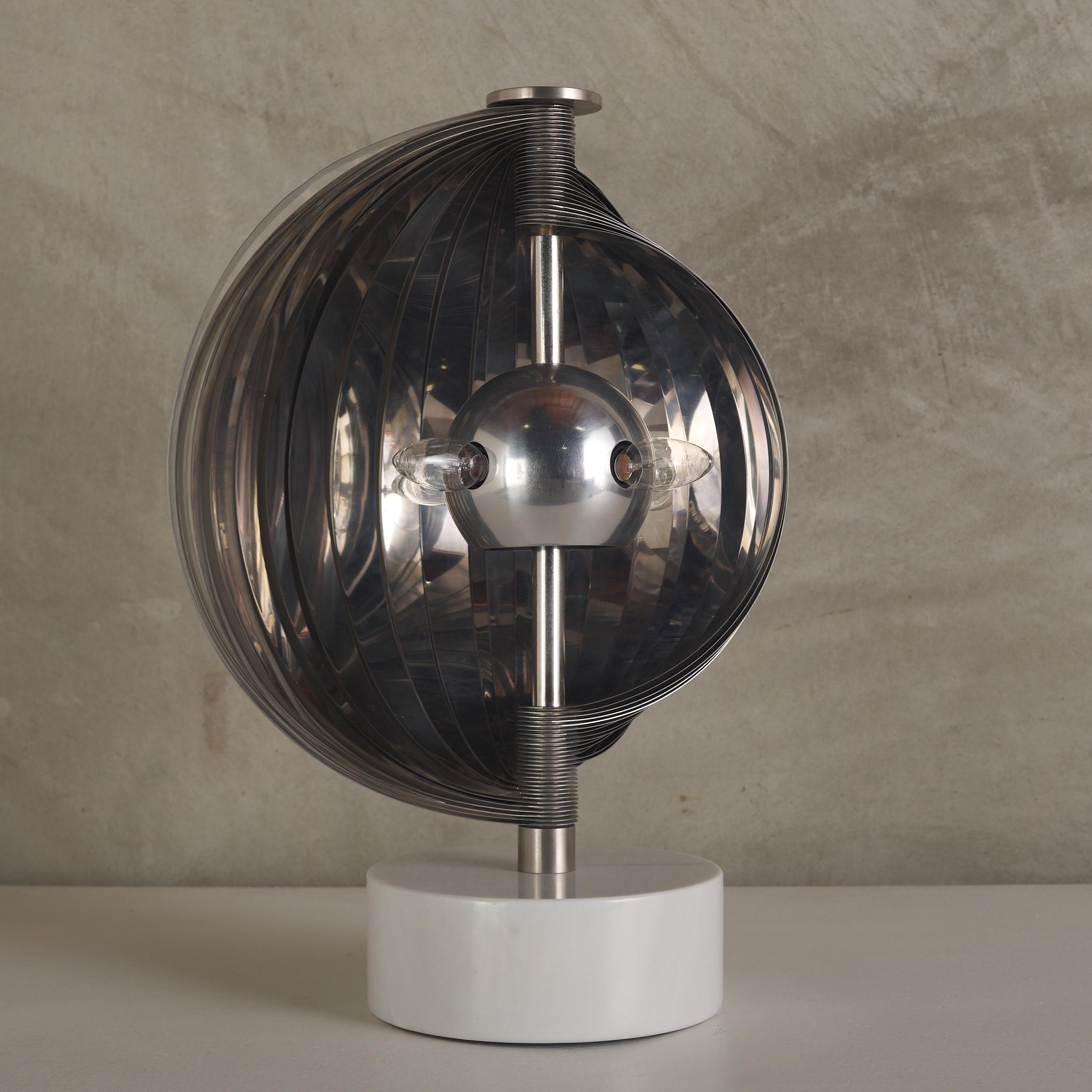 Chrome Gaetano Missaglia Table Lamp For Sale