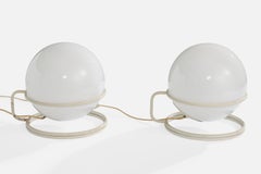 Gaetano Missaglia, Lámparas de mesa, Vidrio, Metal, Italia, 1970s
