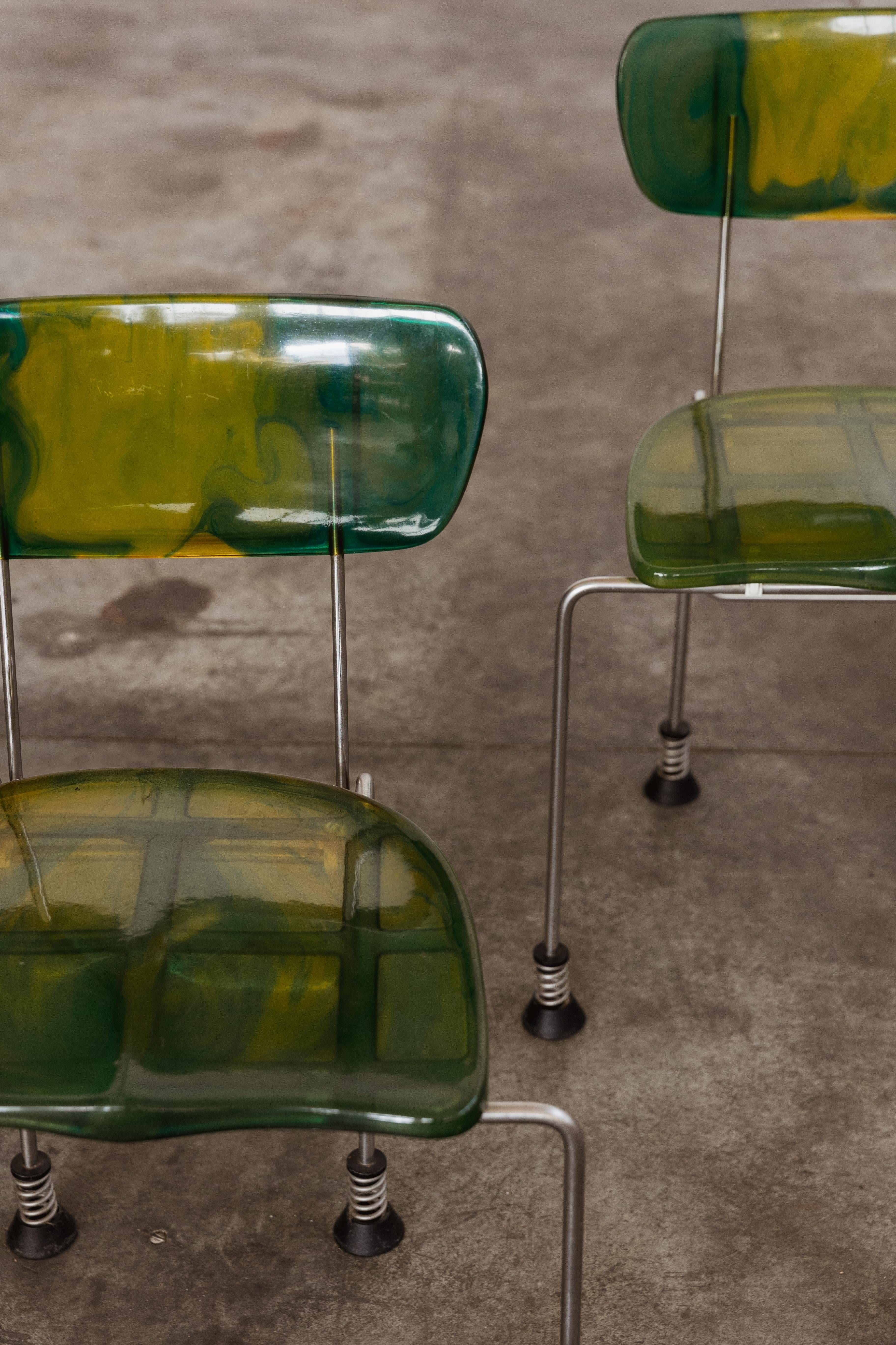 Gaetano Pesce 543 Broadway-Stühle für Bernini, 1993, 2er-Set, Gaetano (Moderne der Mitte des Jahrhunderts) im Angebot