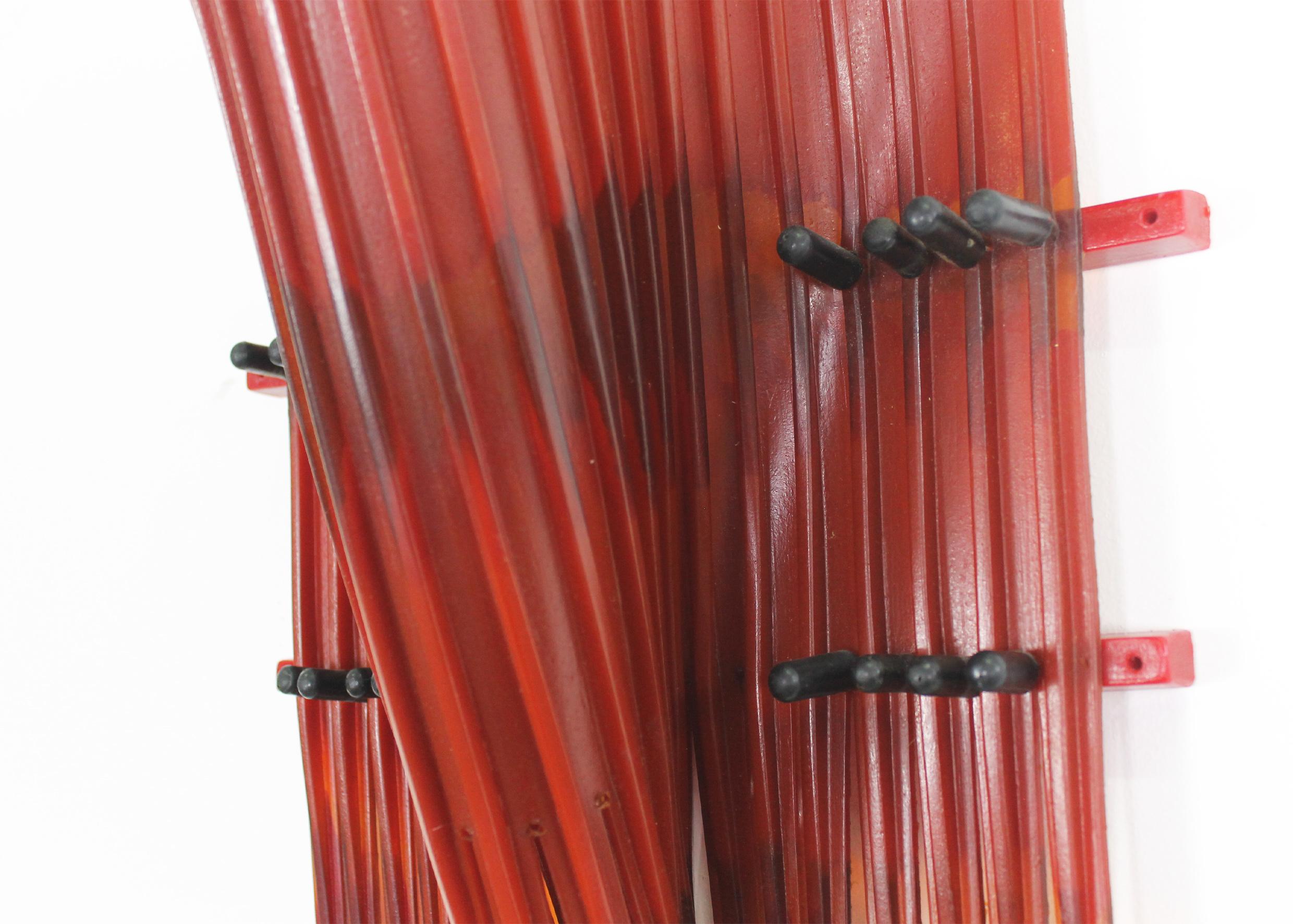 Contemporary Gaetano Pesce Alda Wall Lamp in Rubber and Steel Rod 2004 For Sale