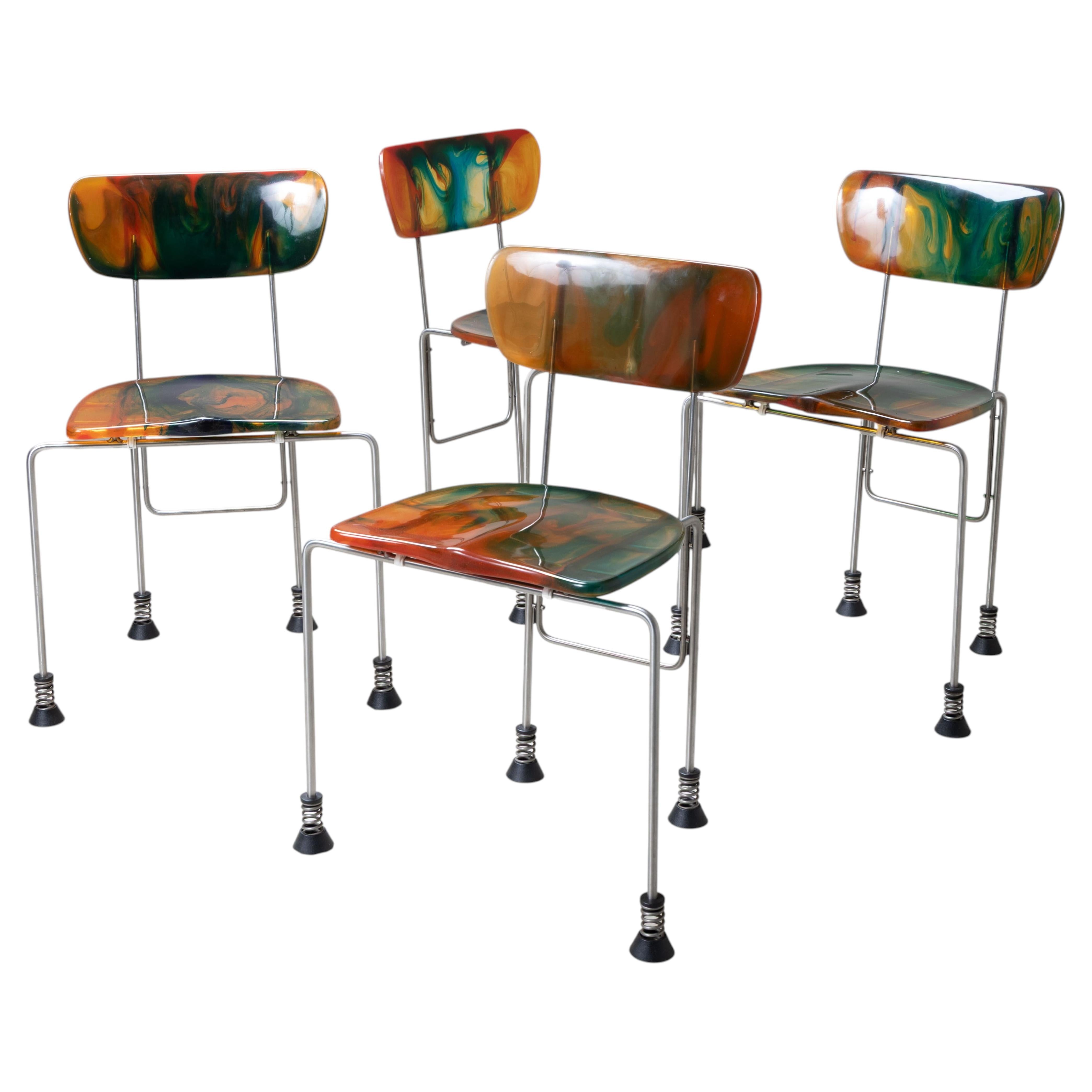 Gaetano Pesce Bernini Broadway Chairs, Set of 4