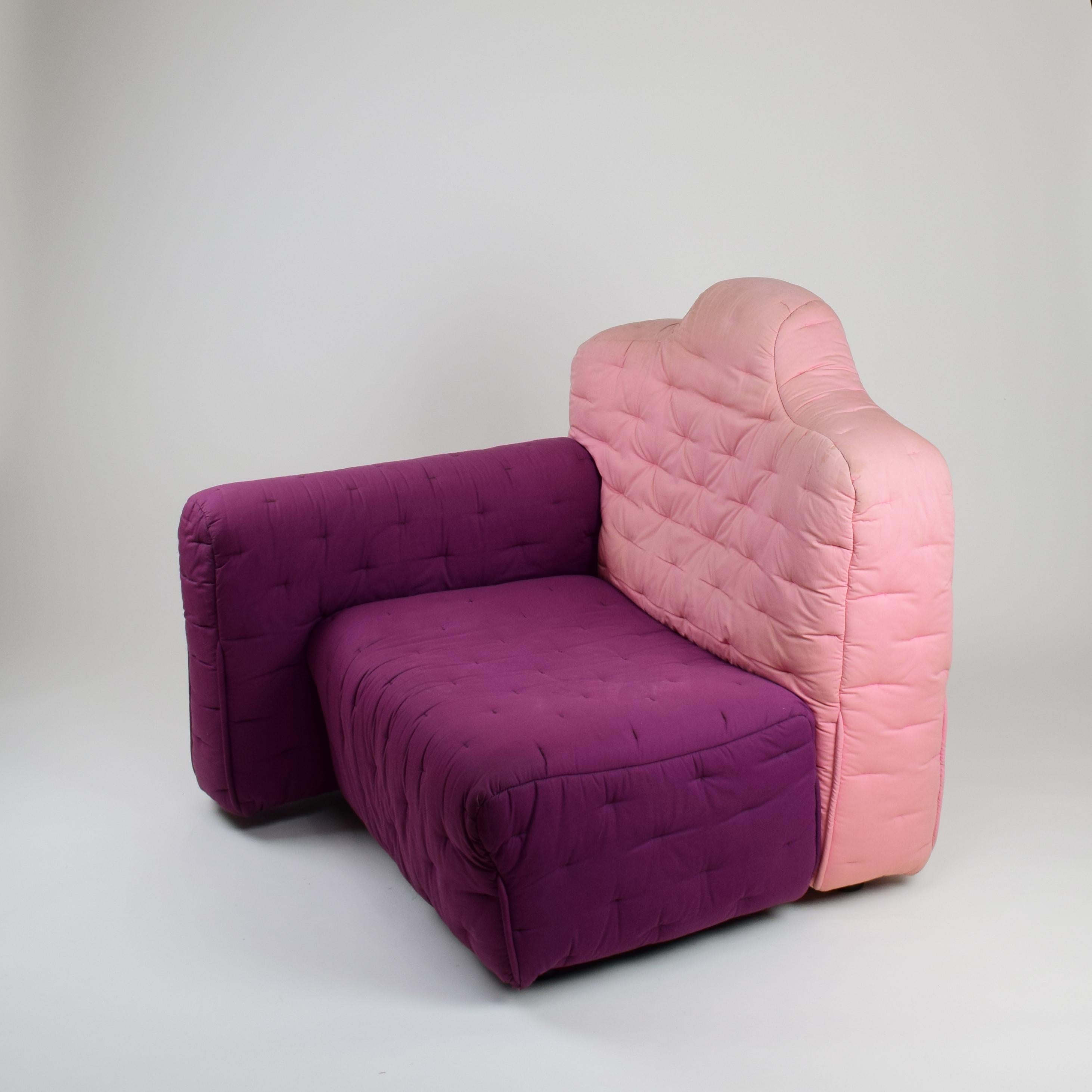 Gaetano Pesce, 'Cannaregio' Armchair, Cassina Italy 1987, Large Pink and Purple For Sale 6