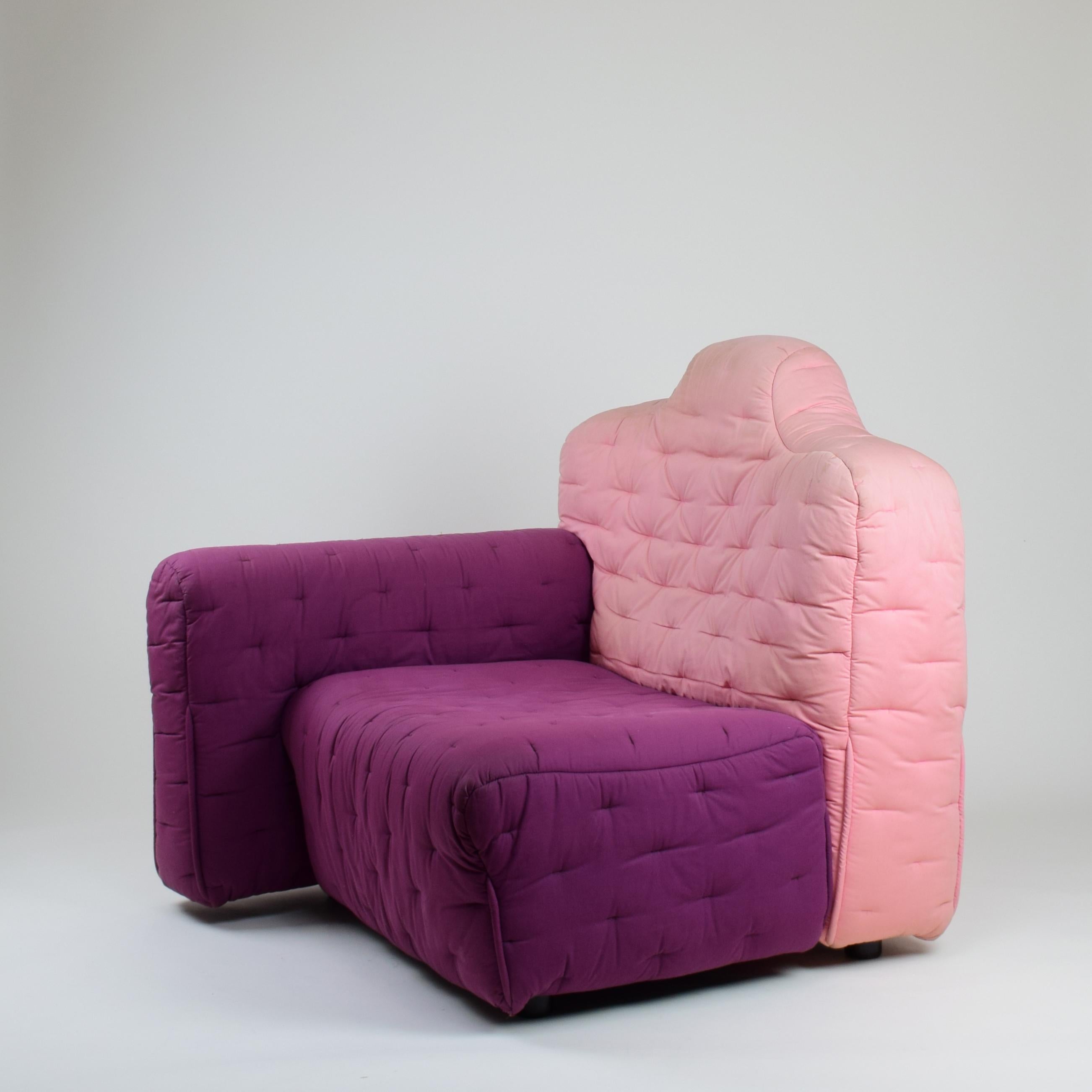 Gaetano Pesce, 'Cannaregio' Armchair, Cassina Italy 1987, Large Pink and Purple For Sale 7