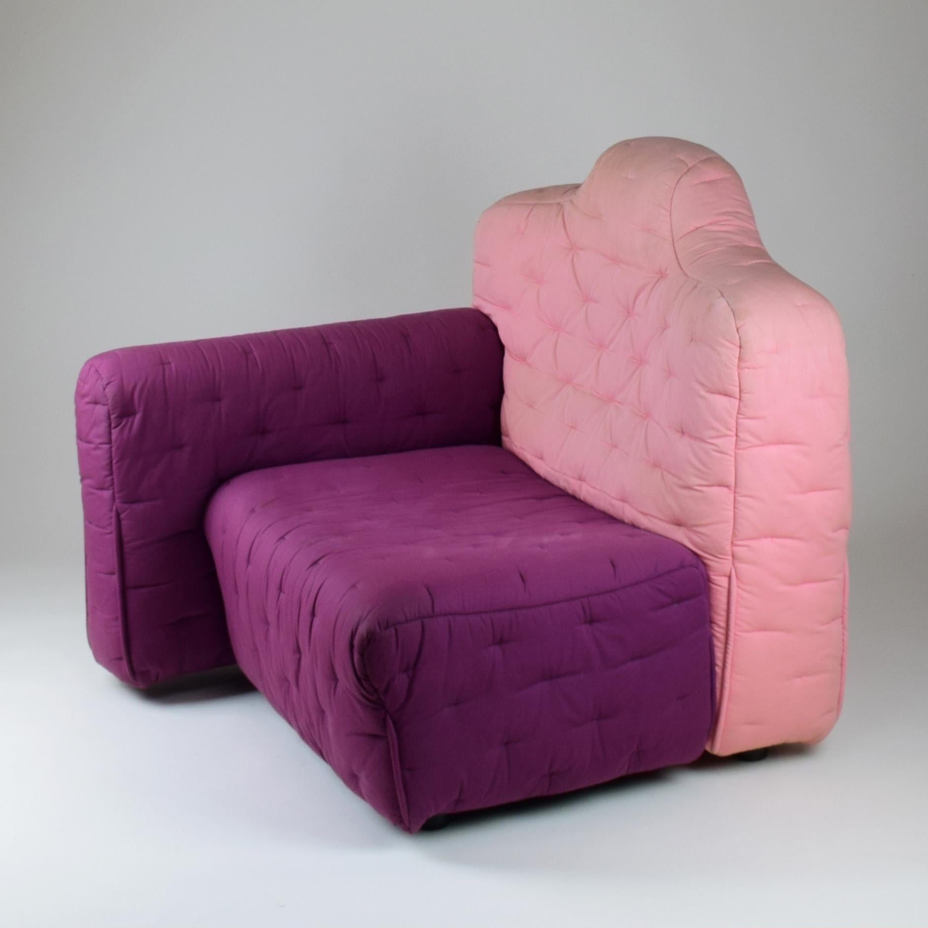 Gaetano Pesce, 'Cannaregio' Armchair, Cassina Italy 1987, Large Pink and Purple For Sale 12