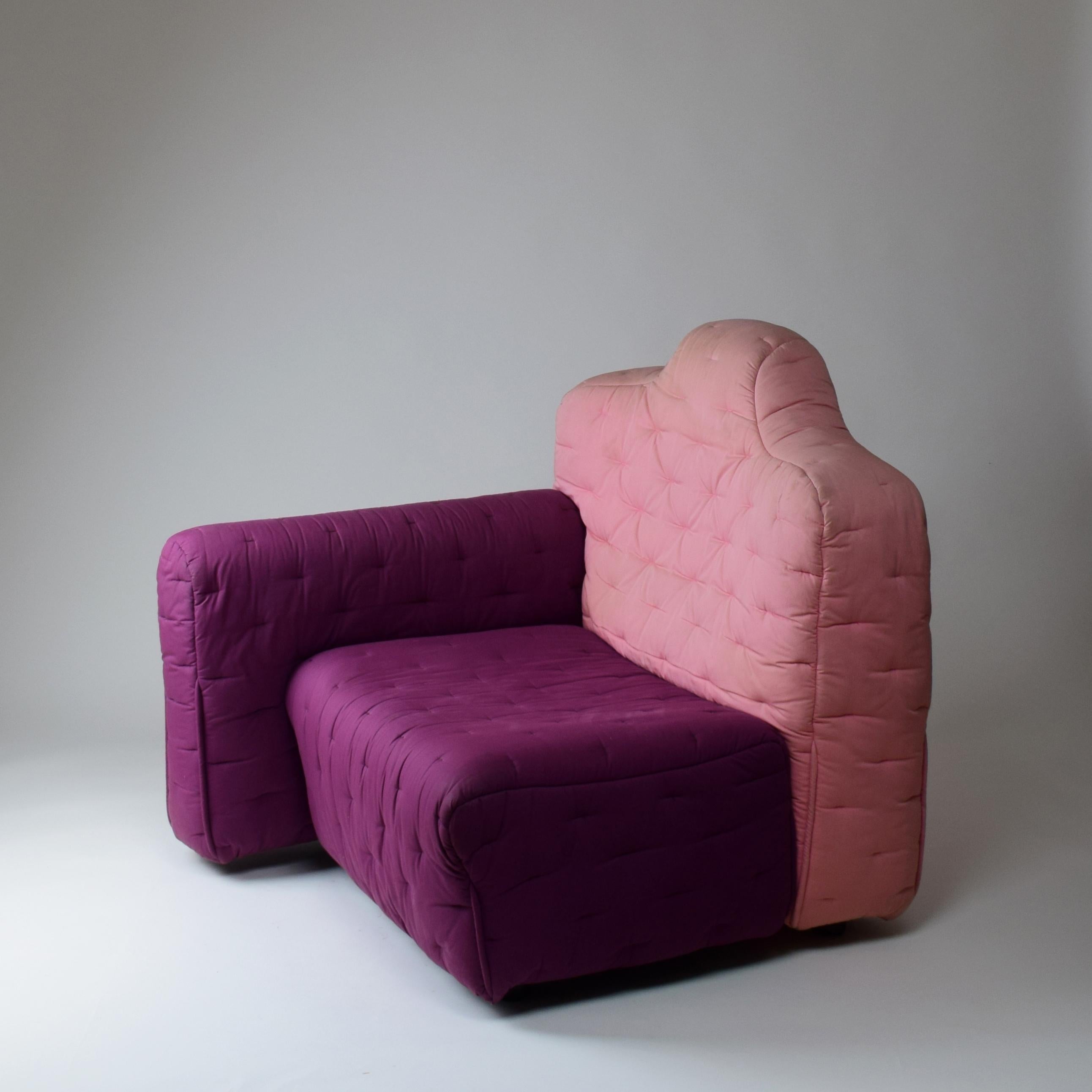 Gaetano Pesce, 'Cannaregio' Armchair, Cassina Italy 1987, Large Pink and Purple For Sale 13