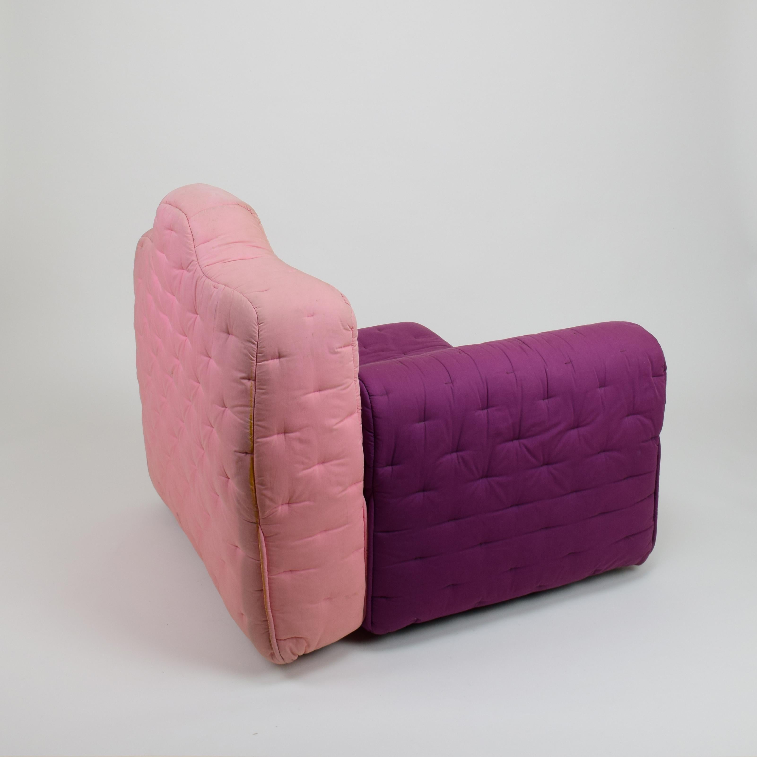 Gaetano Pesce, 'Cannaregio' Armchair, Cassina Italy 1987, Large Pink and Purple In Good Condition For Sale In London, GB
