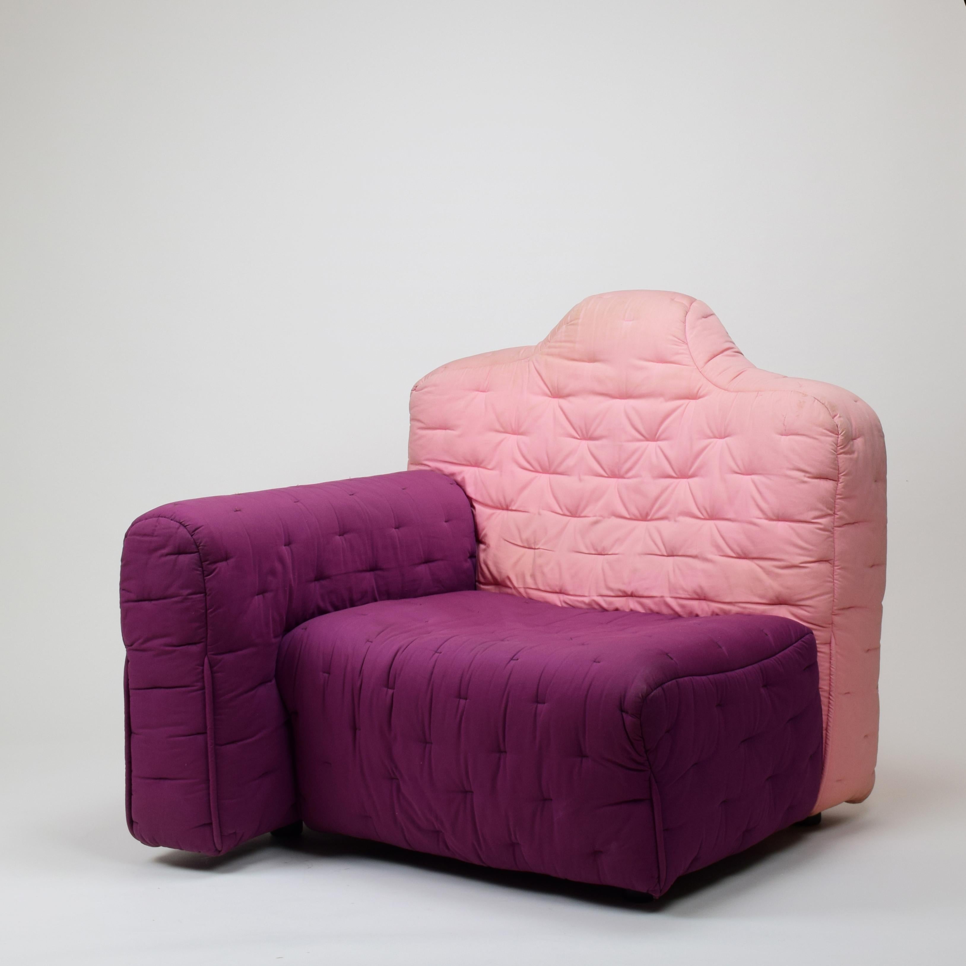 Gaetano Pesce, 'Cannaregio' Armchair, Cassina Italy 1987, Large Pink and Purple For Sale 1