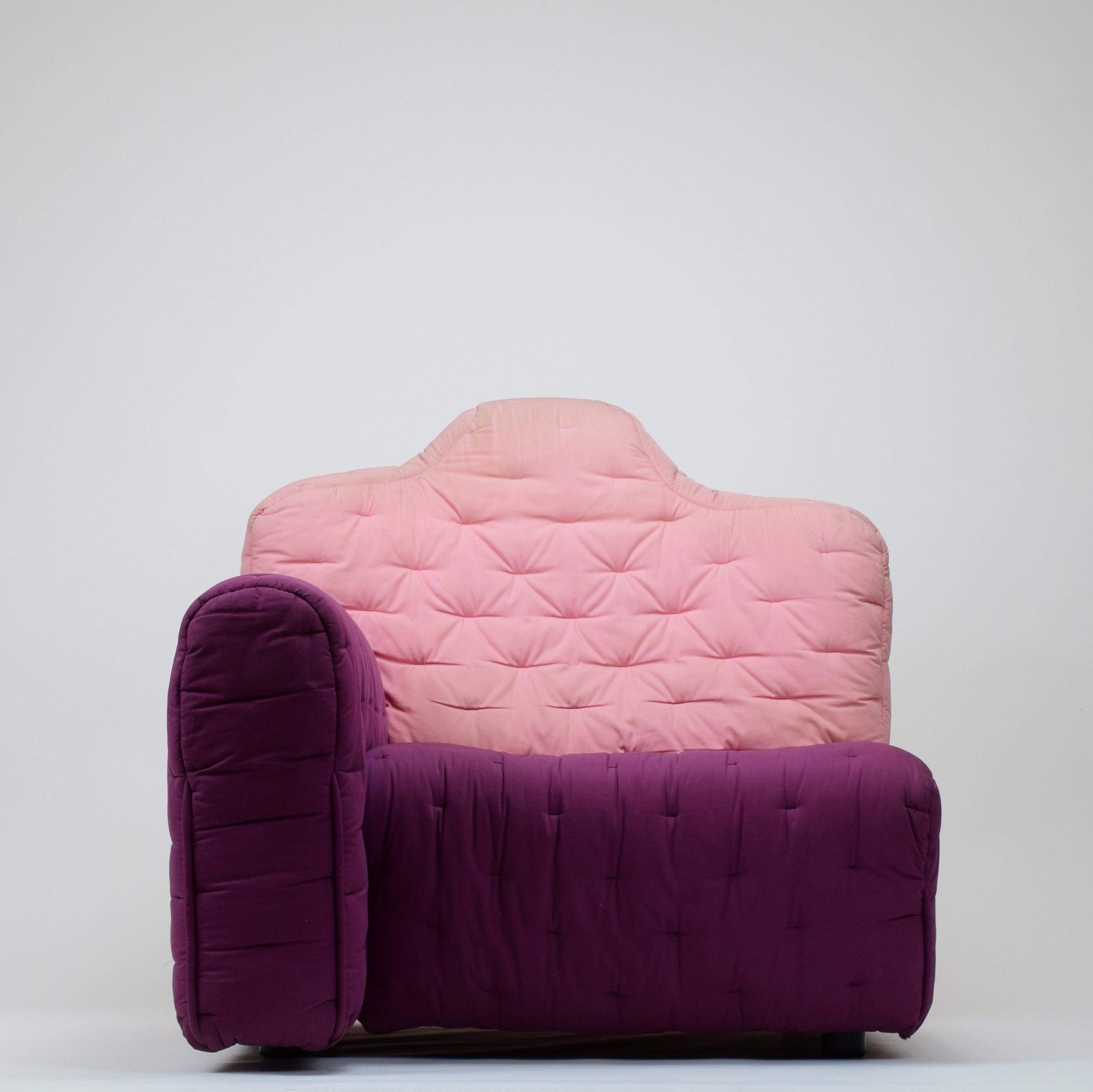 Gaetano Pesce, 'Cannaregio' Armchair, Cassina Italy 1987, Large Pink and Purple For Sale 2