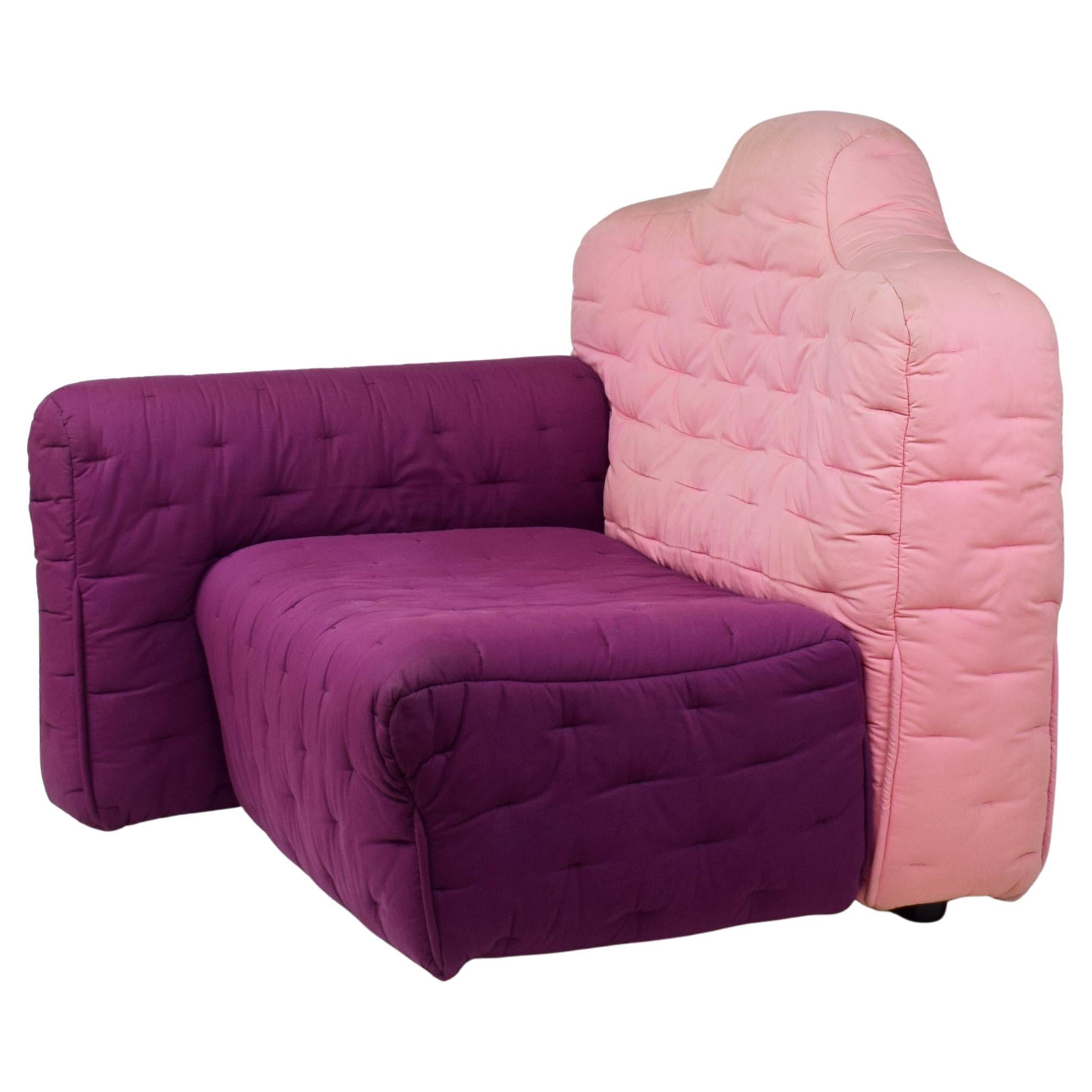 Gaetano Pesce, 'Cannaregio' Armchair, Cassina Italy 1987, Large Pink and Purple For Sale