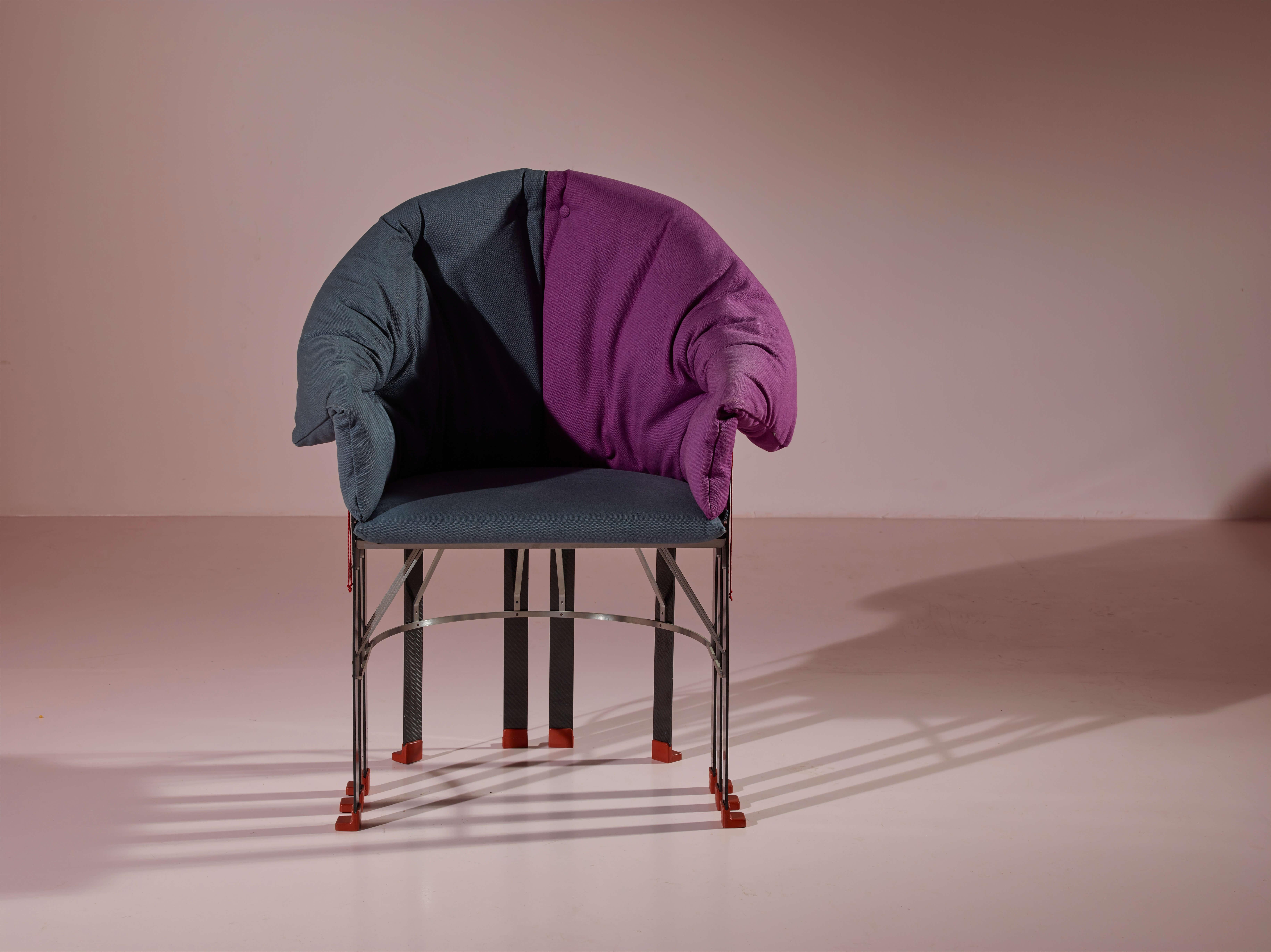 Italian Gaetano Pesce carbon fiber and fabric 