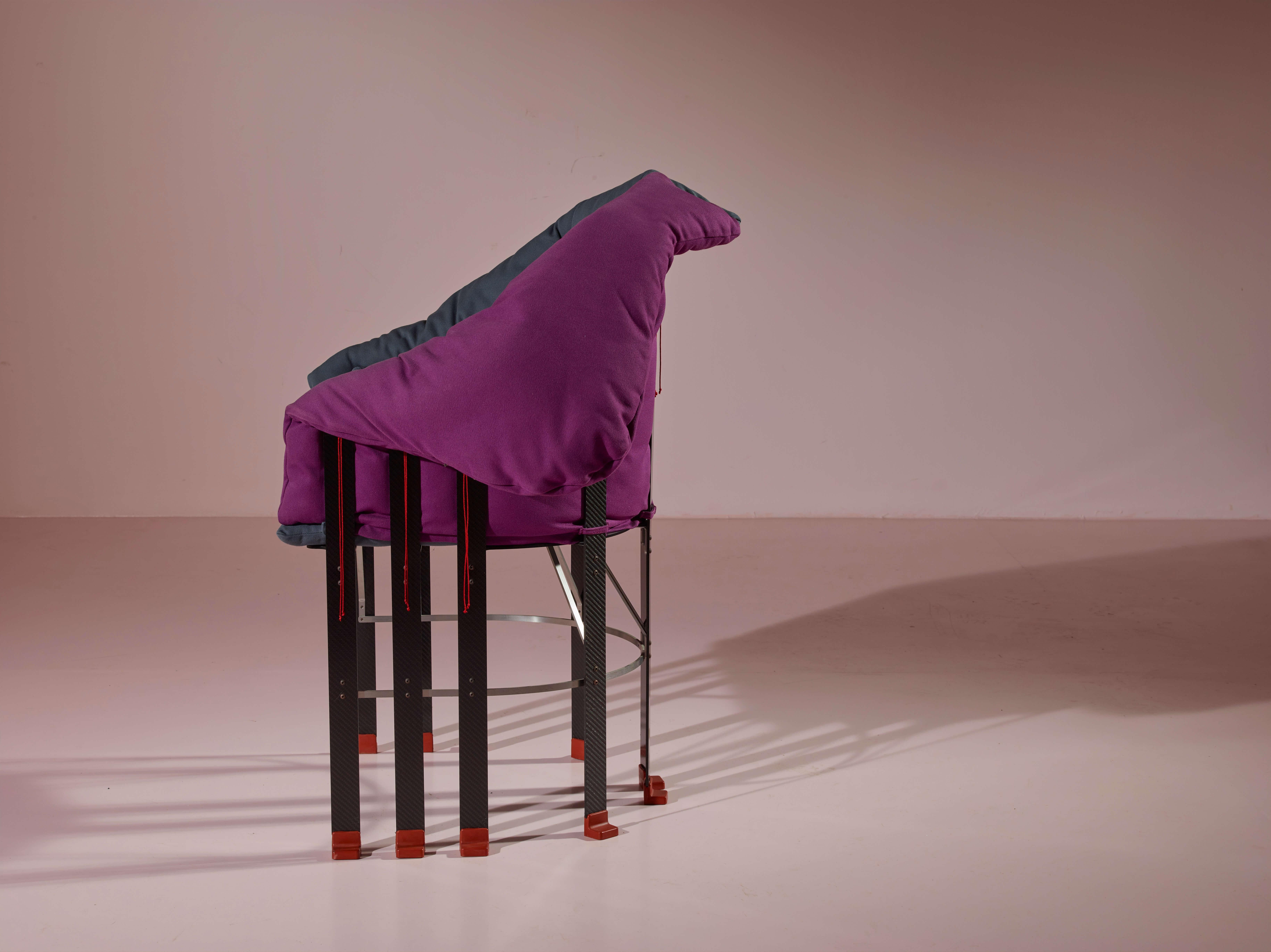 Fabric Gaetano Pesce carbon fiber and fabric 