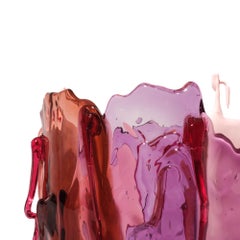 Contemporary Gaetano Pesce Clear Special XL Vase Harz Fuchsia Pink Lilac