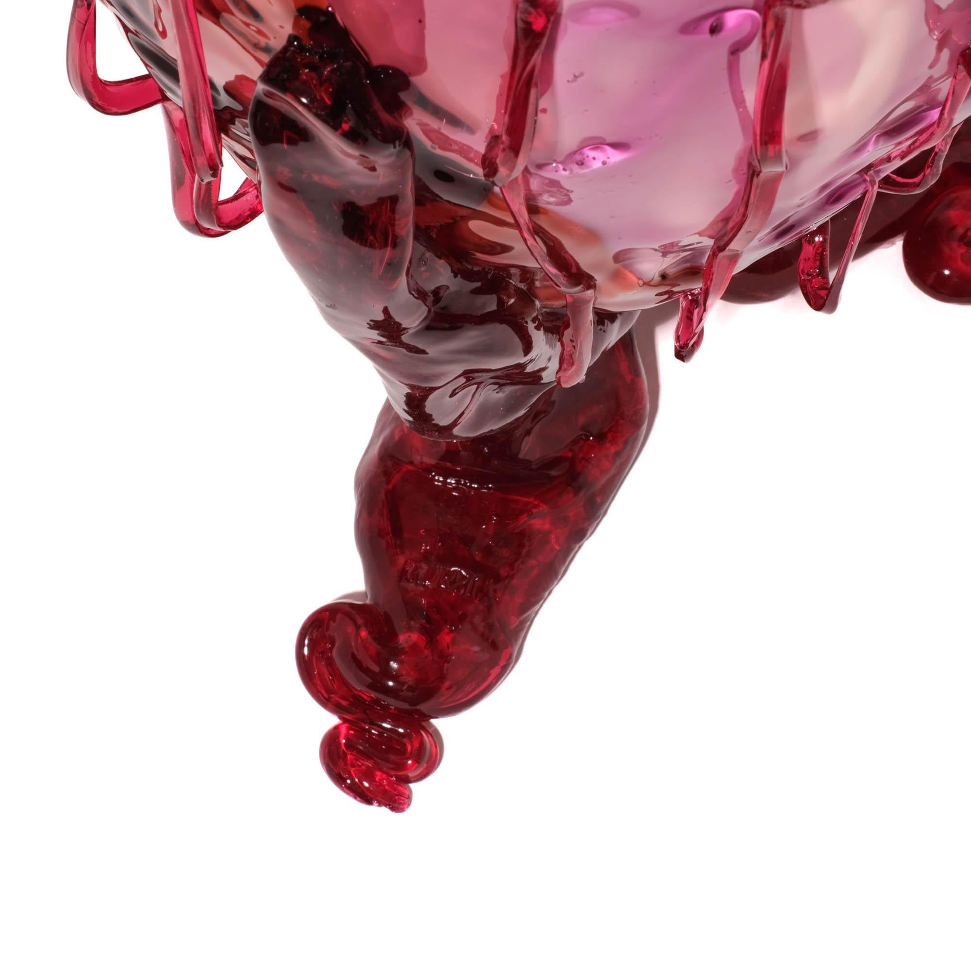 Gaetano Pesce Clear Special Vase XL Resin Fuchsia Pink Lilac In New Condition For Sale In barasso, IT