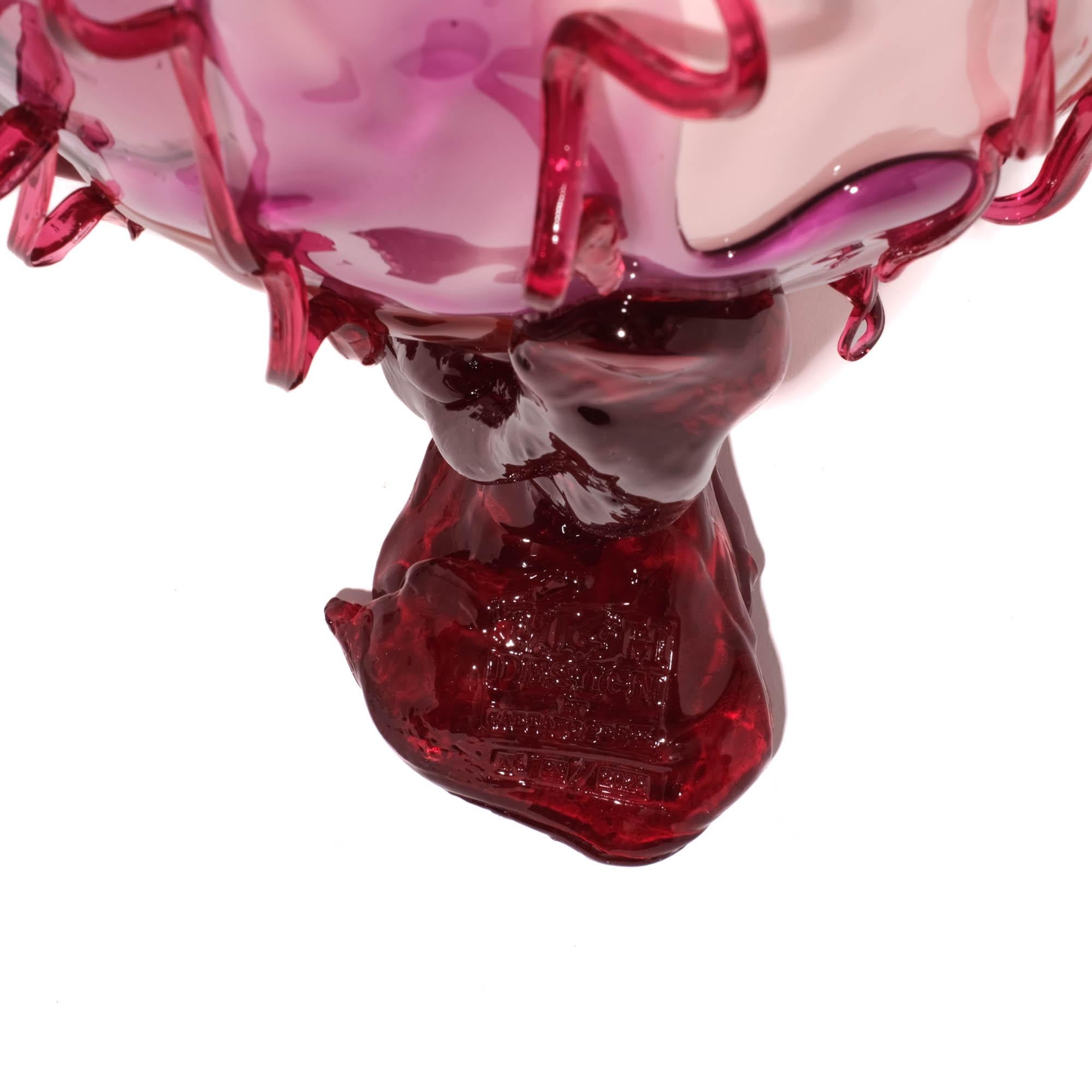 Gaetano Pesce Clear Special Vase XL Resin Fuchsia Pink Lilac For Sale 3