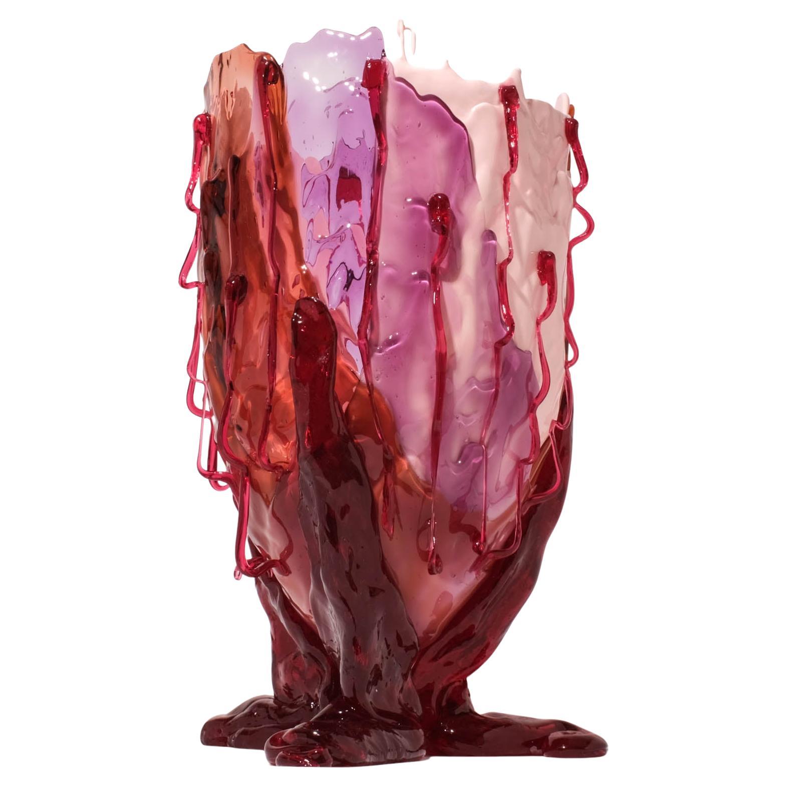 Gaetano Pesce Clear Special Vase XL Resin Fuchsia Pink Lilac For Sale