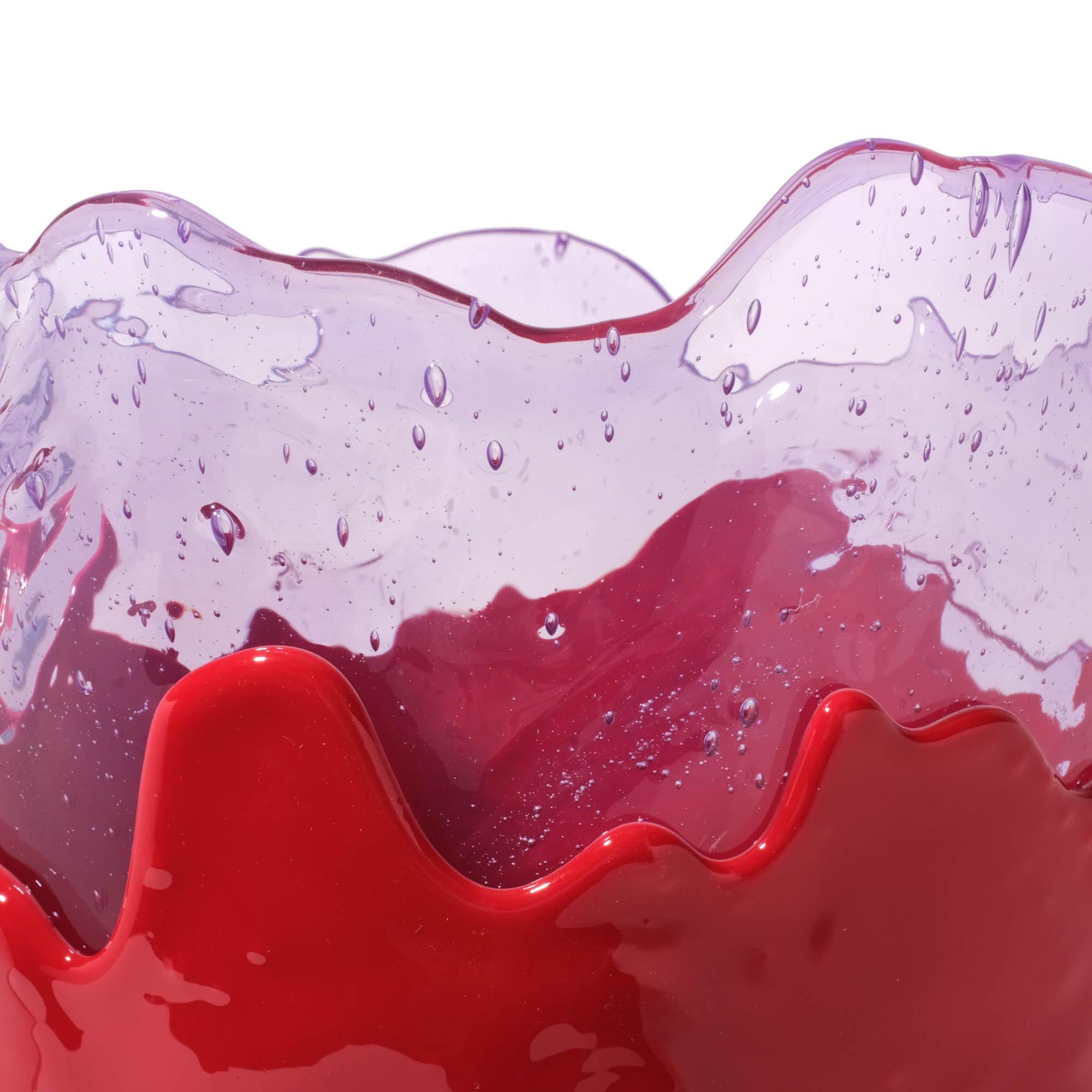 Contemporáneo Gaetano Pesce Jarrón L Transparente Resina Azul Lila Rojo Turquesa en Nuevo estado para la venta en barasso, IT