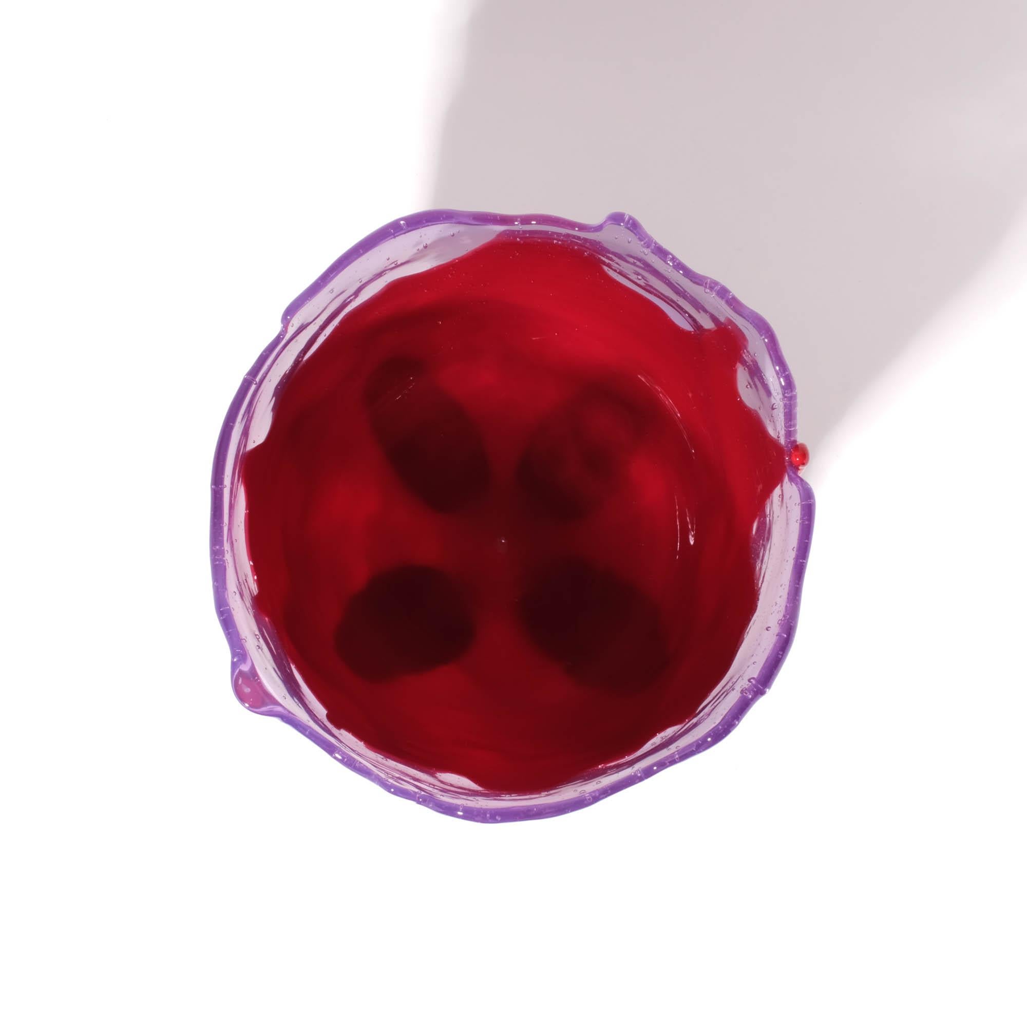 Contemporáneo Gaetano Pesce Jarrón L Transparente Resina Azul Lila Rojo Turquesa Siglo XXI y contemporáneo en venta