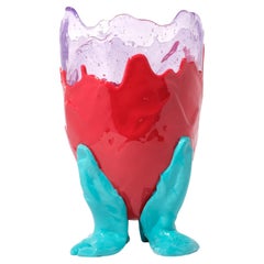 Gaetano Pesce Clear Vase L Resin Lilac Red Turquoise