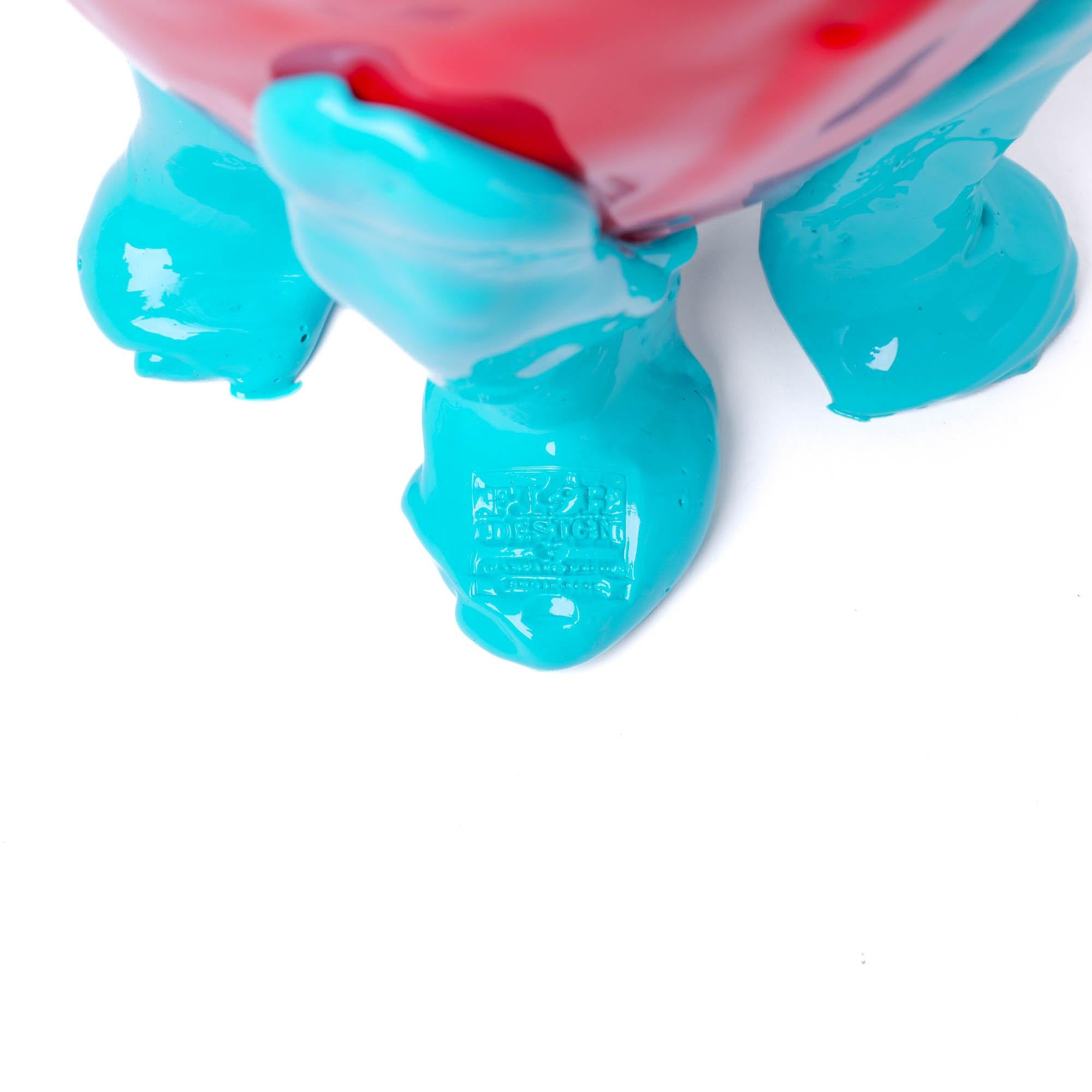 Italian Gaetano Pesce Clear Vase M Resin Lilac Red Turquoise For Sale