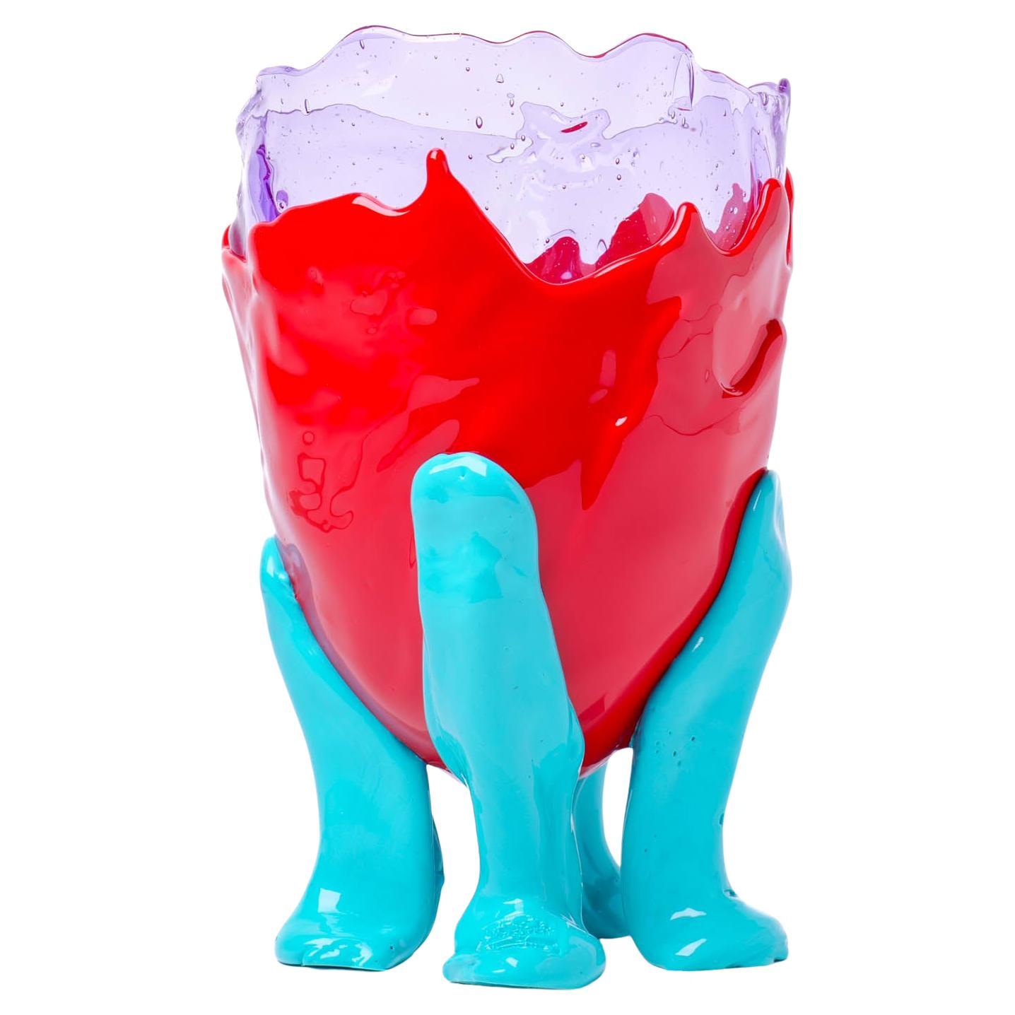 Gaetano Pesce Clear Vase M Resin Lilac Red Turquoise