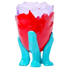 Gaetano Pesce Clear Vase M Resin Lilac Red Turquoise