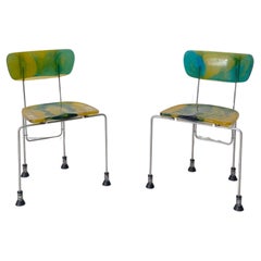 Gaetano Pesce, Pair of chairs mod. 543 Broadway, prod. Bernini 1993