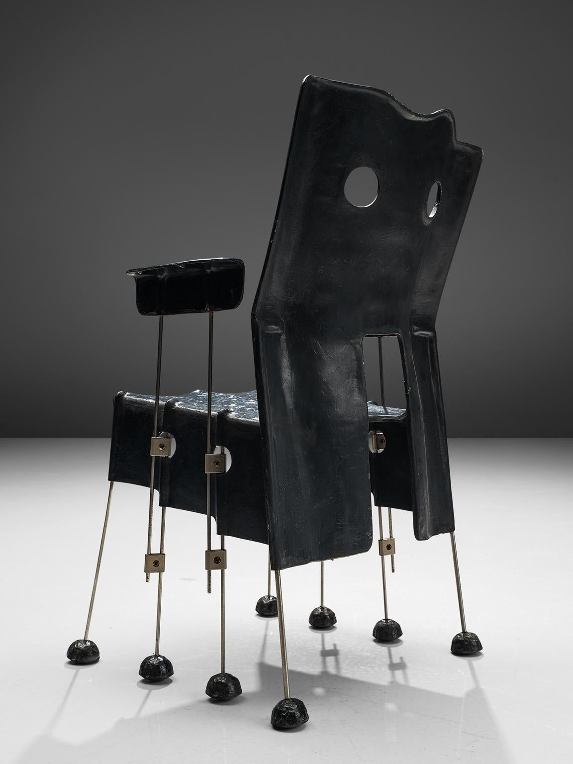 Late 20th Century Gaetano Pesce Dark Green Street Armchairs