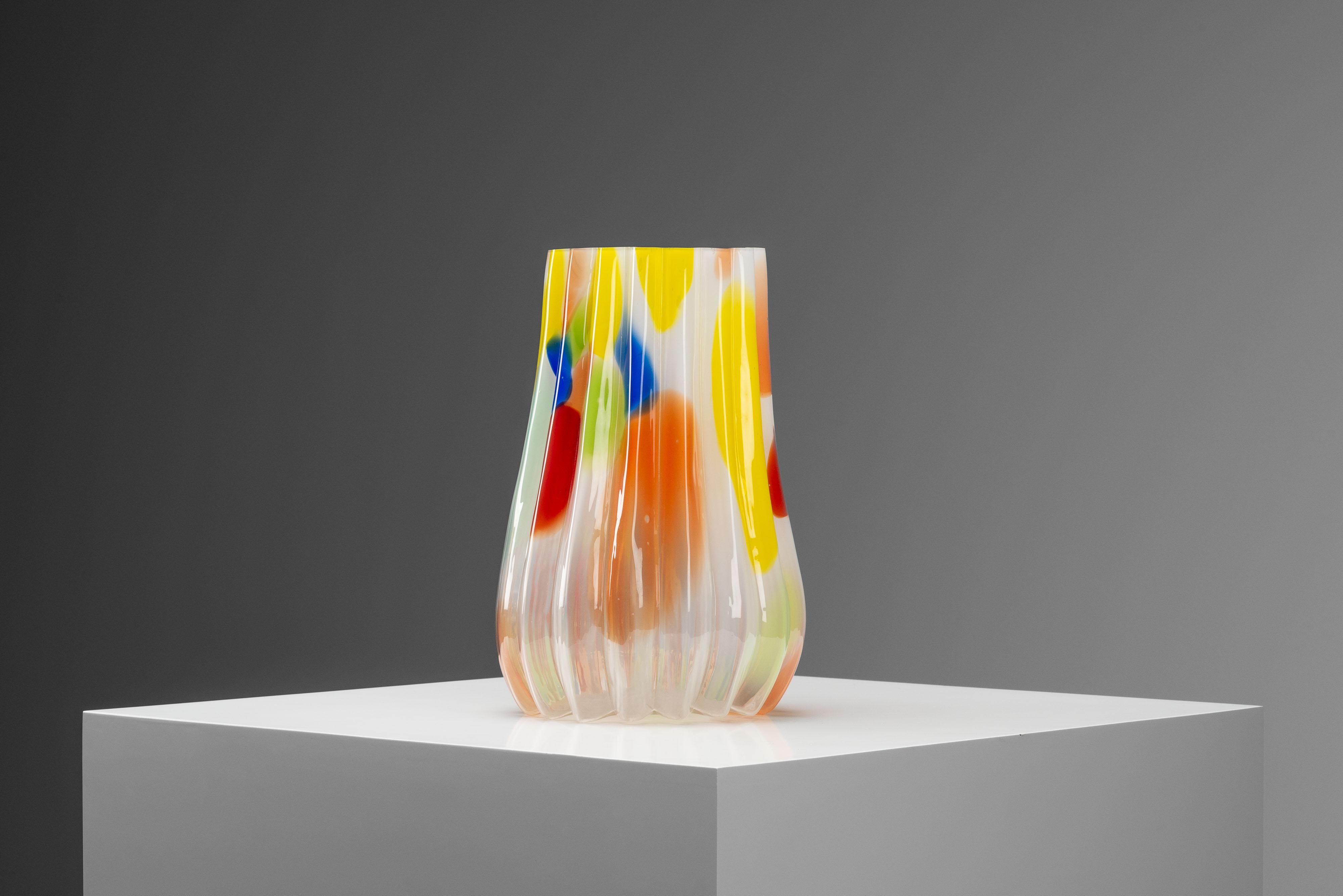 Post-Modern Gaetano Pesce Fish design vase Murano Italy 1994 For Sale