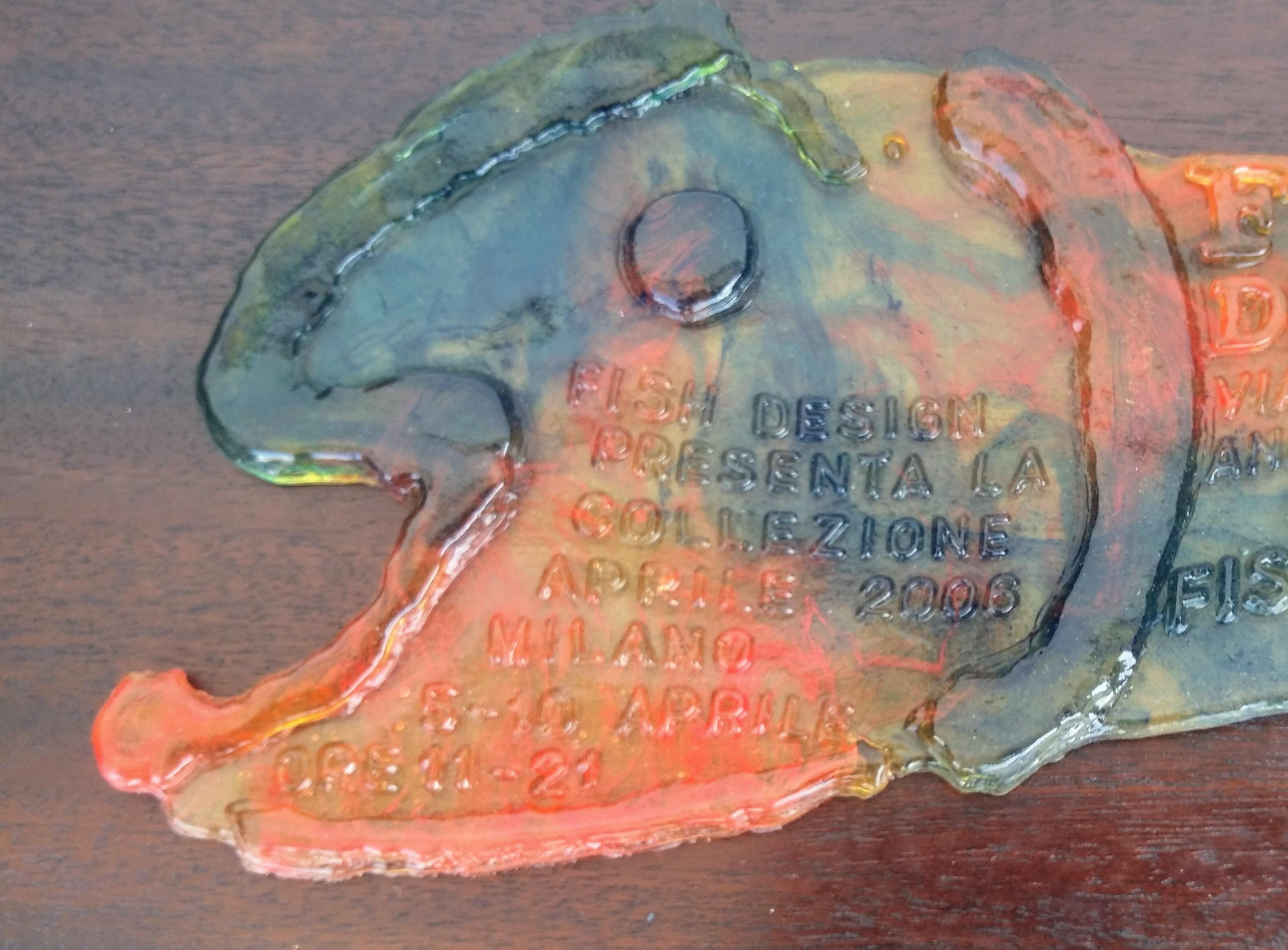 Italian Gaetano Pesce Fish Exhibition Invitation For Sale