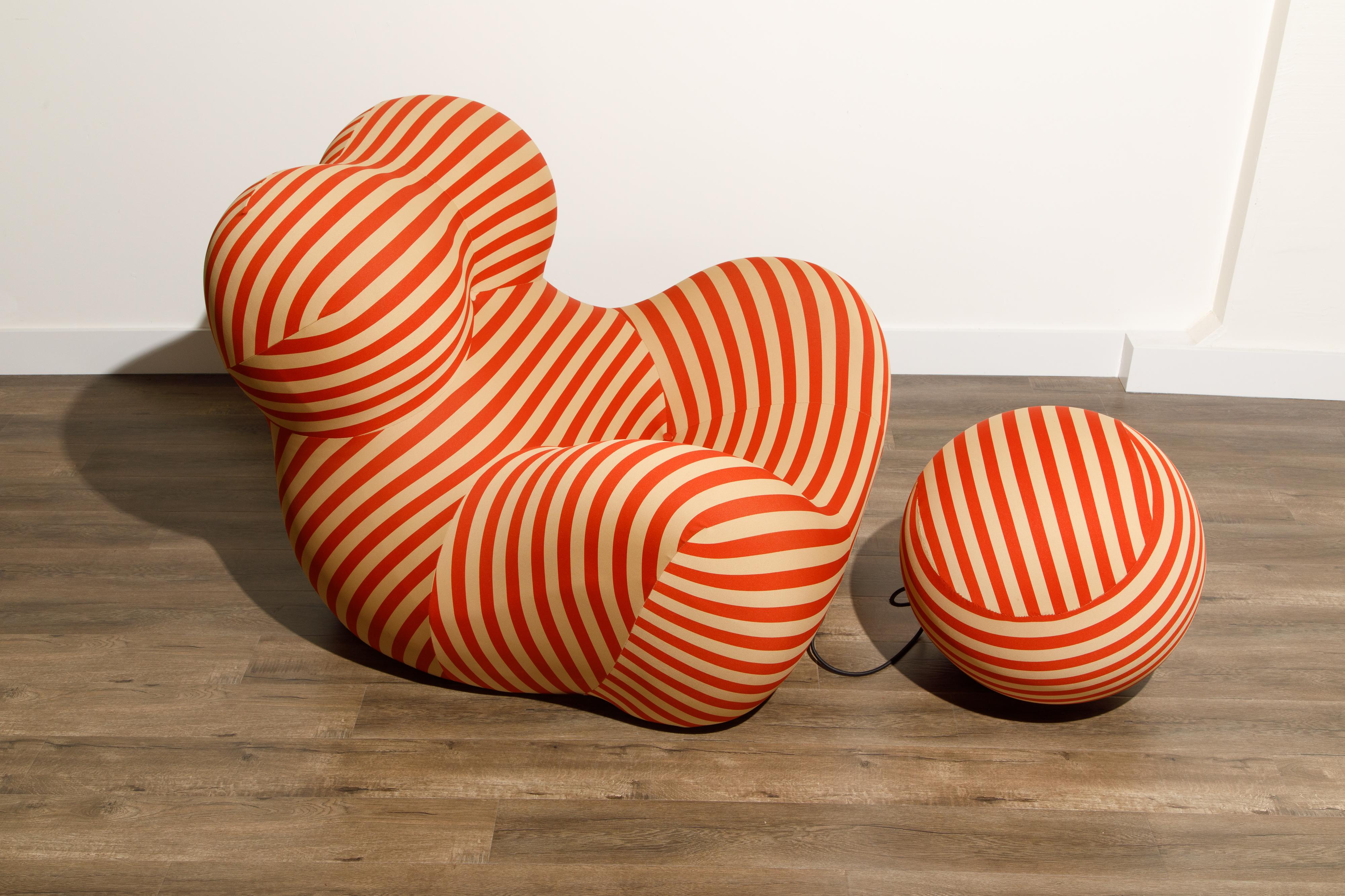 Contemporary Gaetano Pesce for B&B Italia UP5 and UP6 Lounge Chair and Ottoman, Signed
