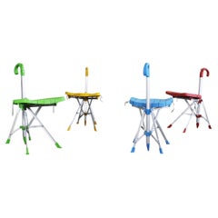 Gaetano Pesce Quatre chaises Umbrella pliées multicolores par Zerodisegno 1995