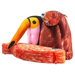 Gaetano Pesce "Gli Amici" Printed Cotton Sofa for Meritalia Limited Edition of 9