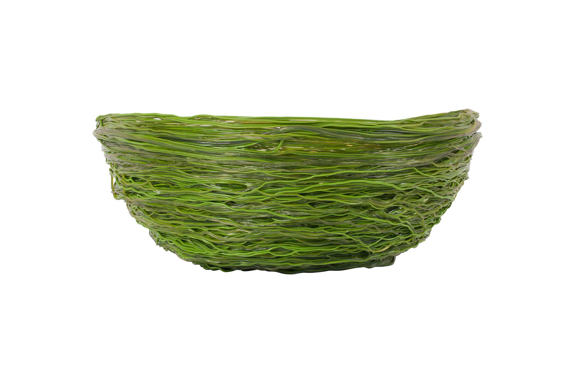 Mid-Century Modern Gaetano Pesce Green Resin 'Spaghetti Bowl' for Fish Design, 2009