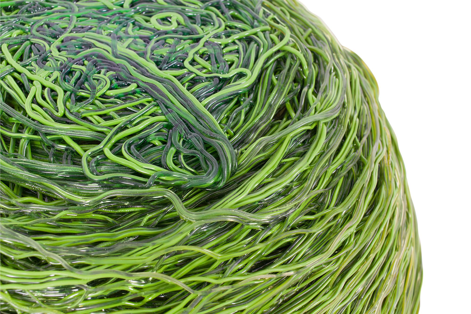 Gaetano Pesce Green Resin 'Spaghetti Bowl' for Fish Design, 2009 1